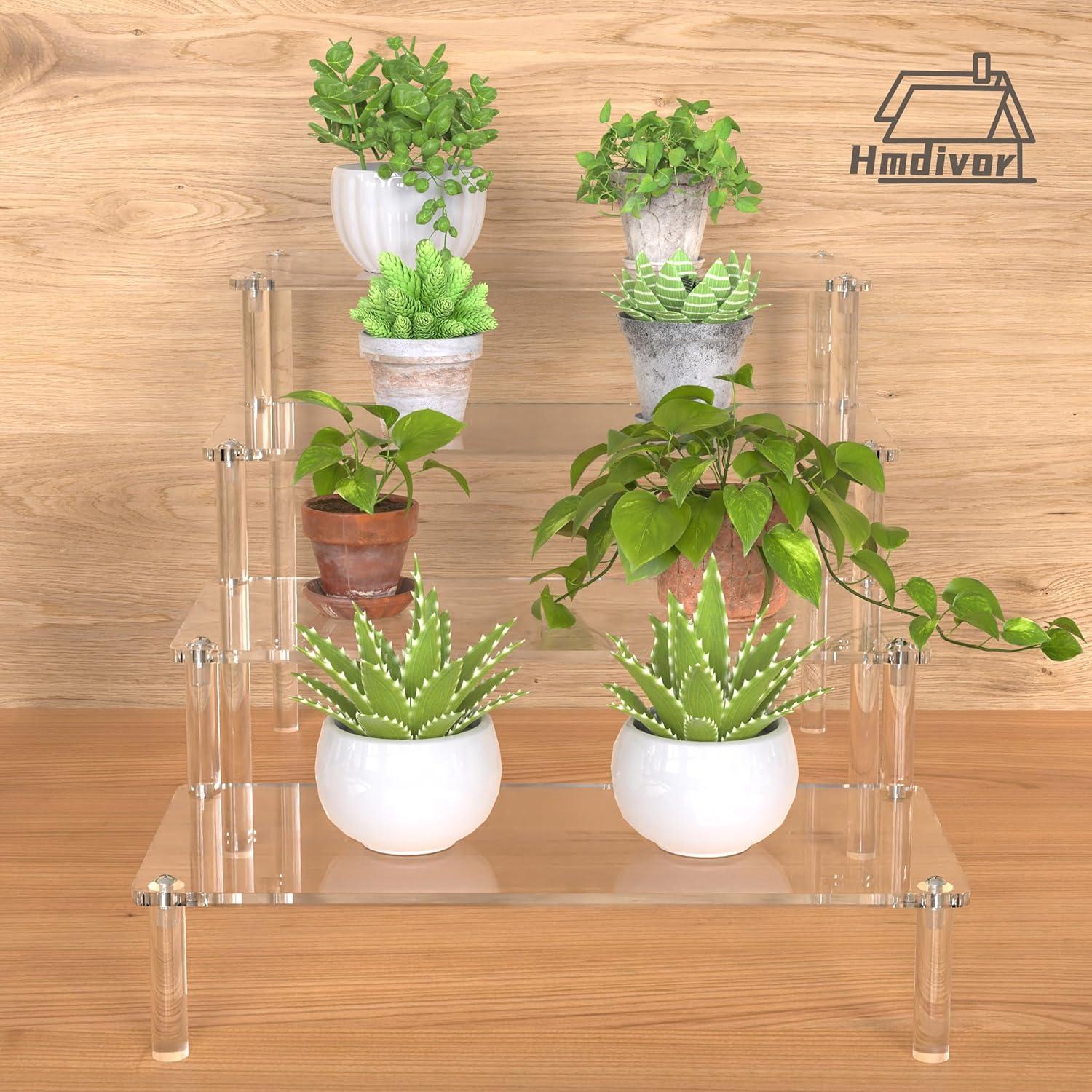 Soporte Acrílico para Exhibición Hmdivor 4 Niveles 25 cm