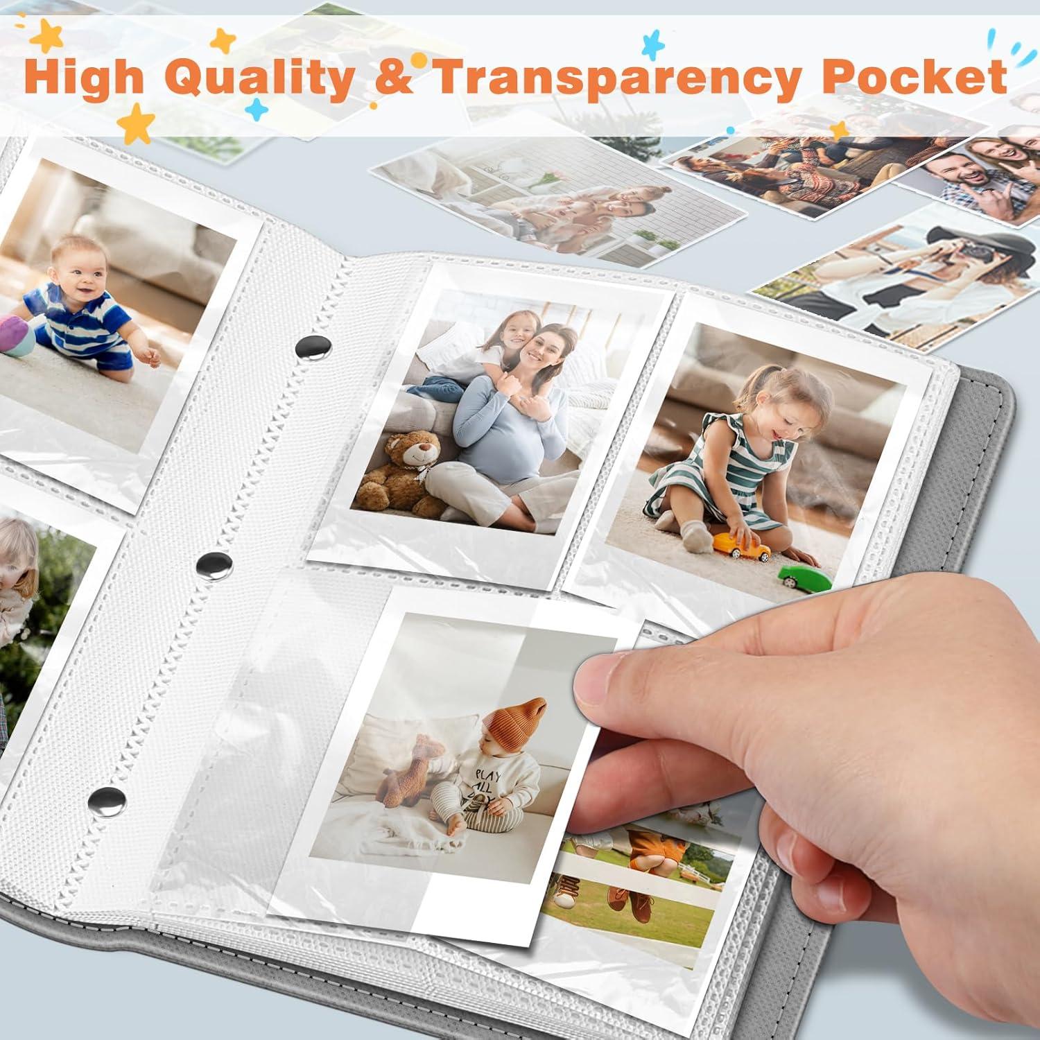 Álbum de Fotos Fintie para Instax Mini - 256 Bolsillos Mármol Oceánico