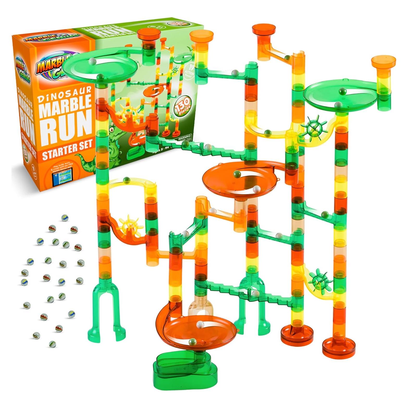 Juego de Canicas Marble Genius Dinosaurio - 130 Piezas