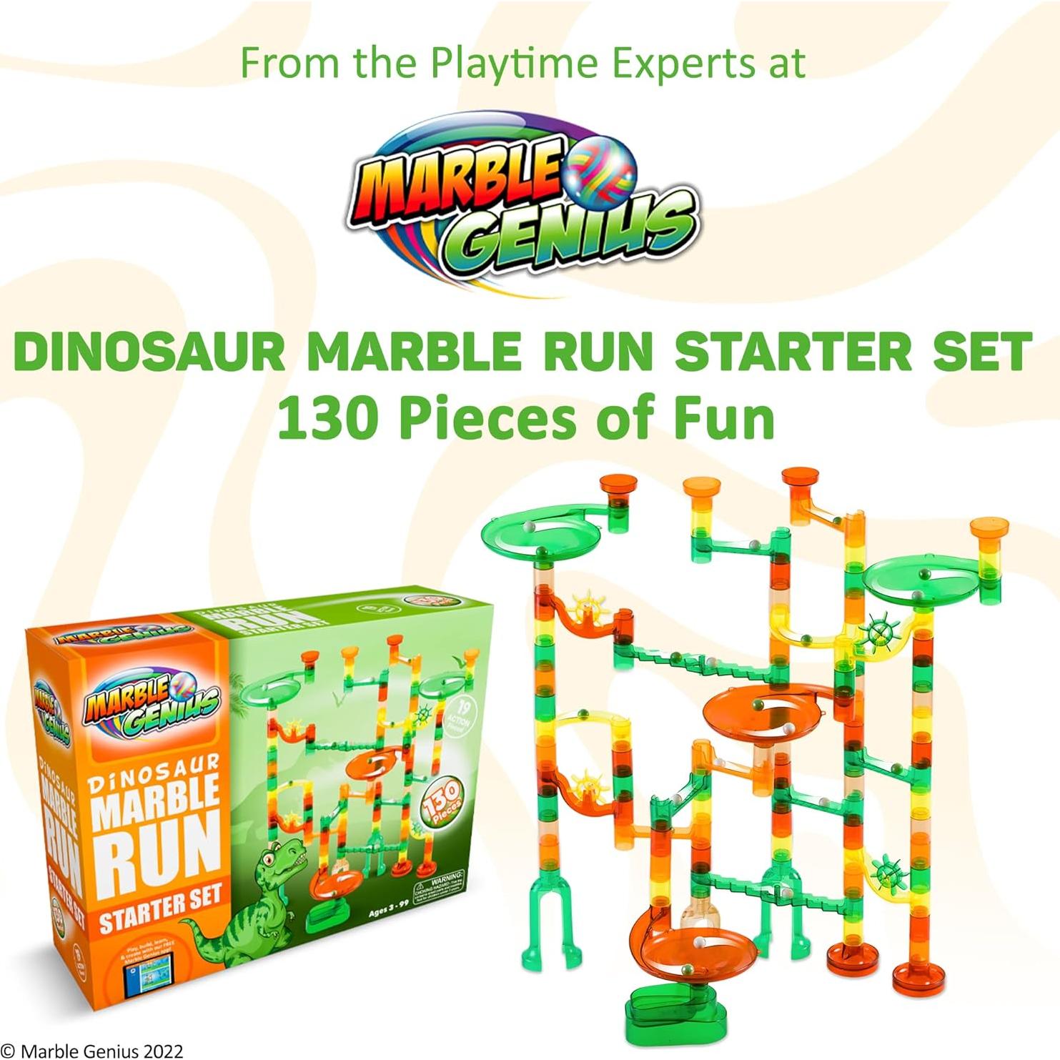 Juego de Canicas Marble Genius Dinosaurio - 130 Piezas