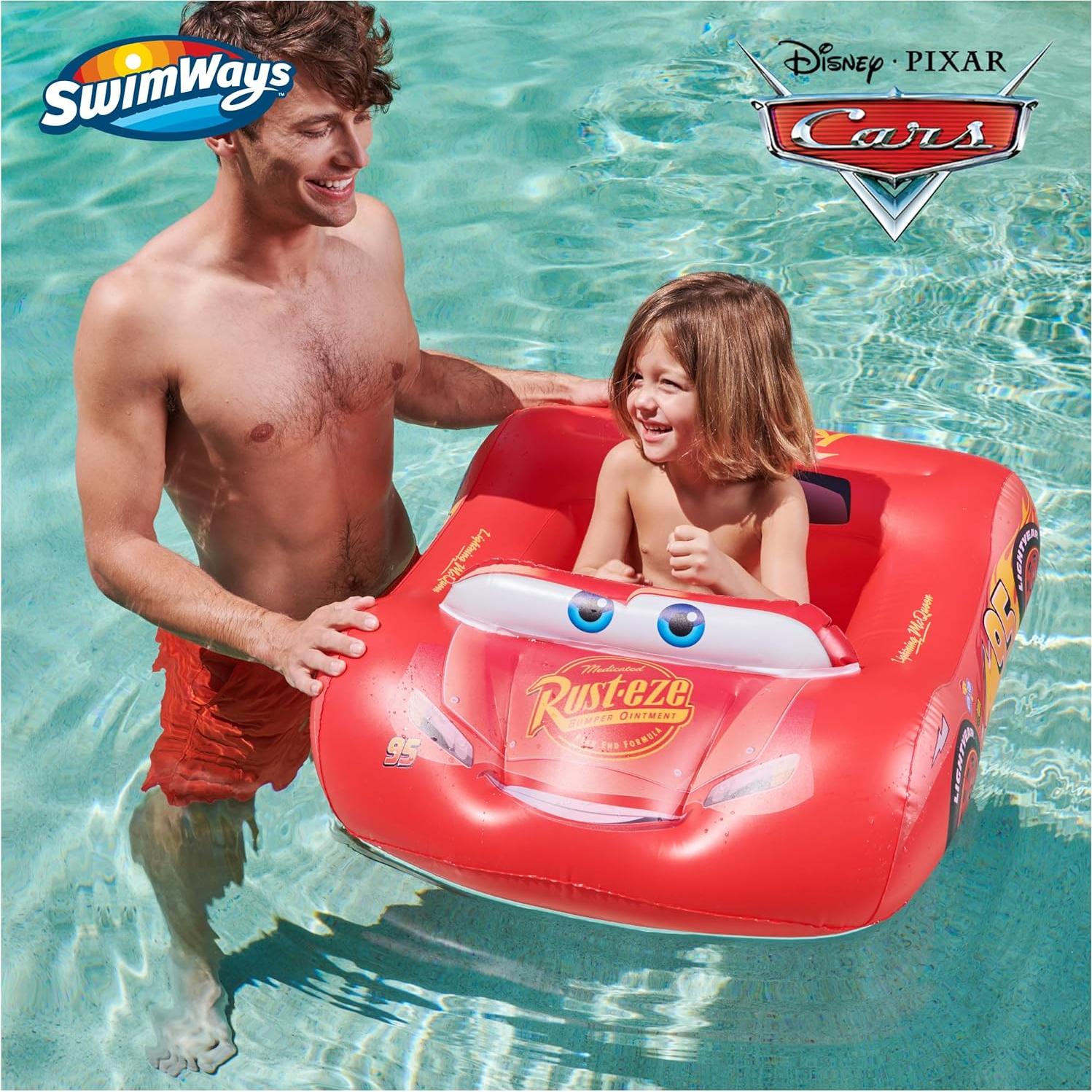 Flotador Inflable Swimways Cars Lightning McQueen 75x63 cm