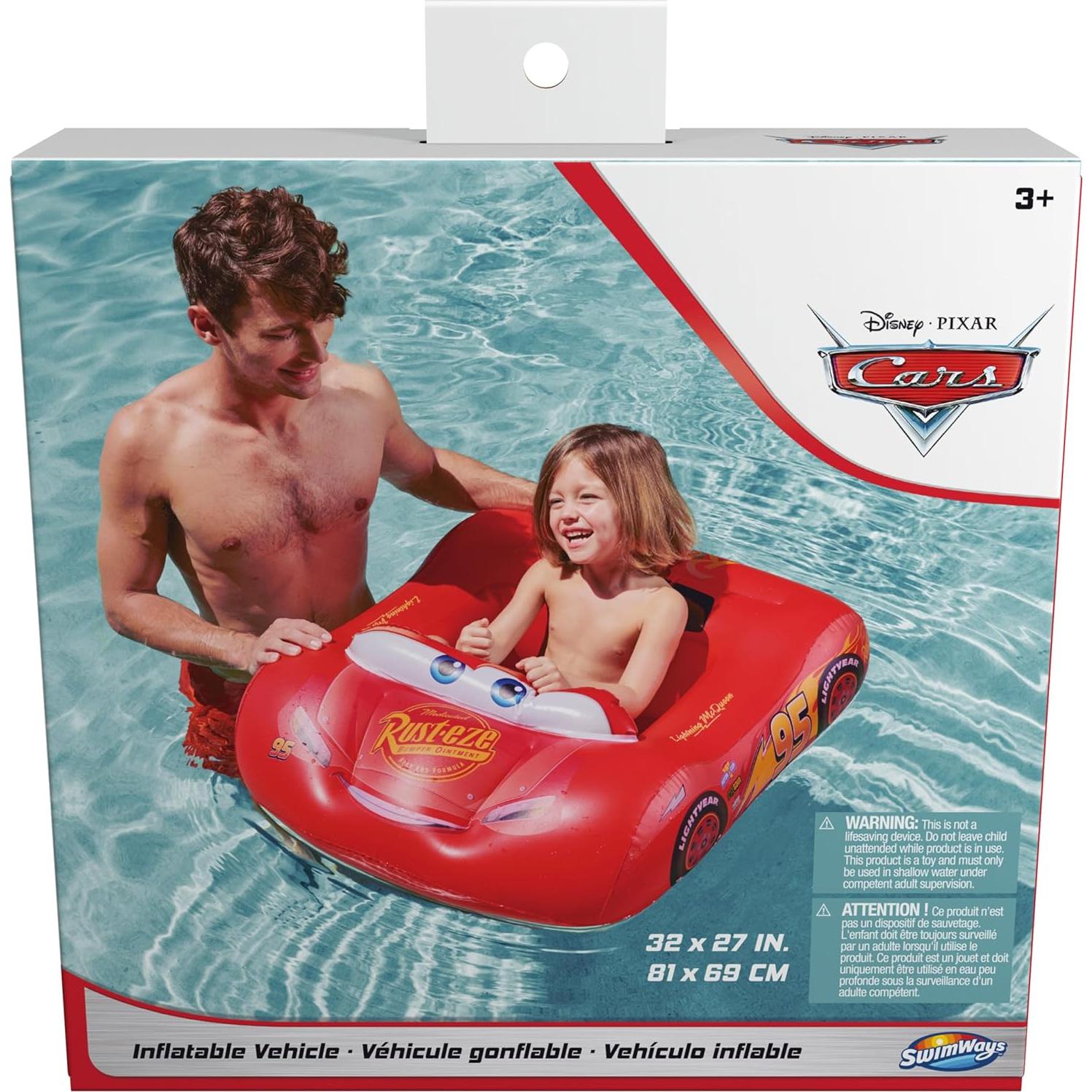 Flotador Inflable Swimways Cars Lightning McQueen 75x63 cm