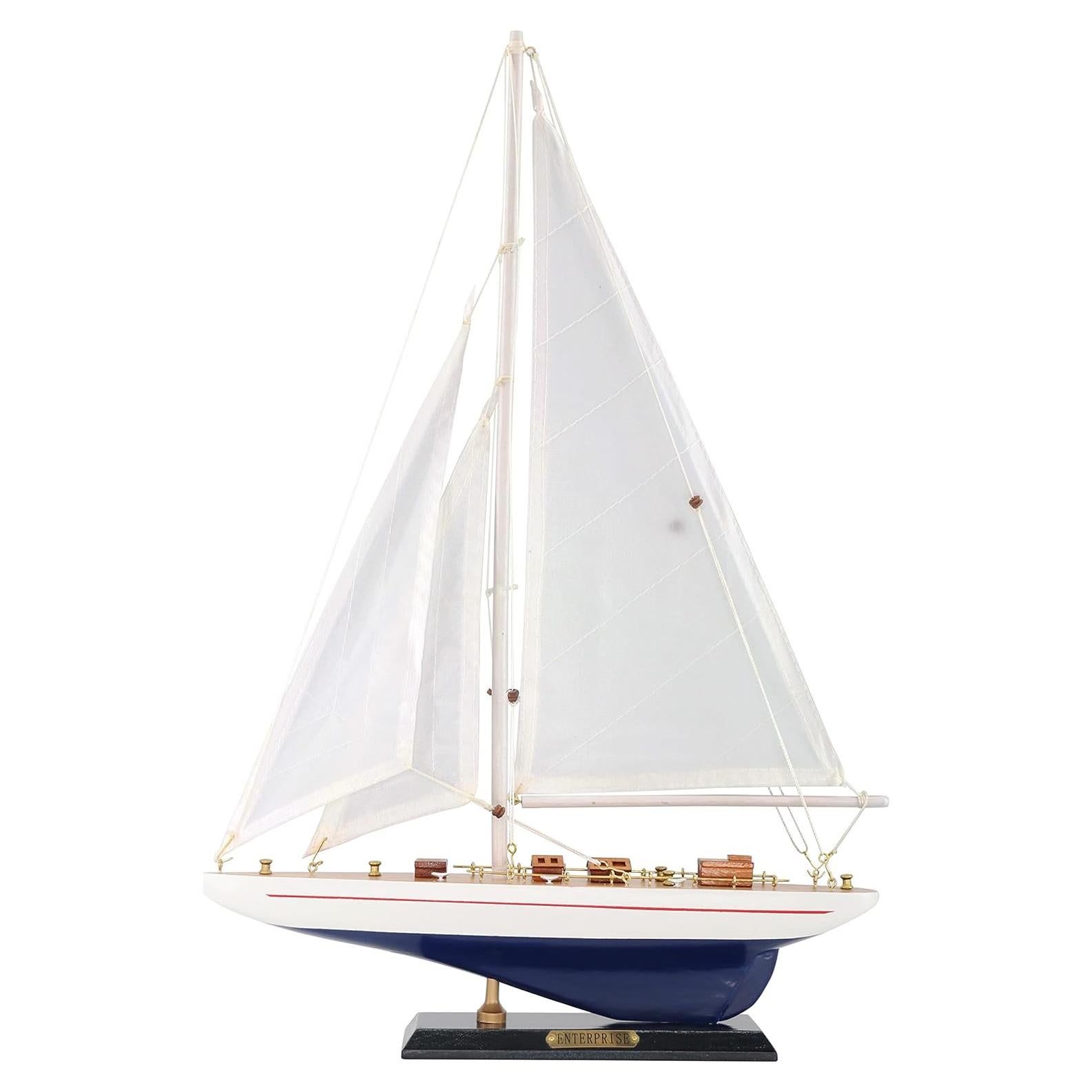 Modelo de barco de vela NAUTIMALL Enterprise 19" madera