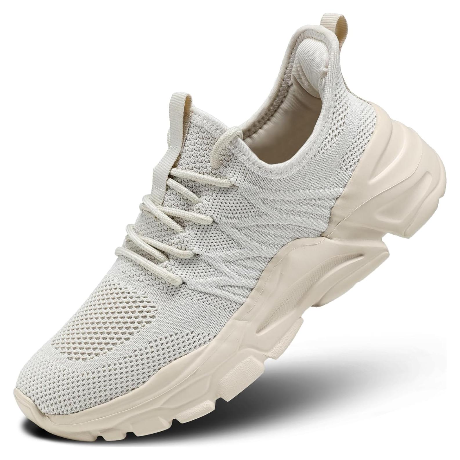 Zapatillas de Correr para Mujeres Slip-on Ligeras Beige