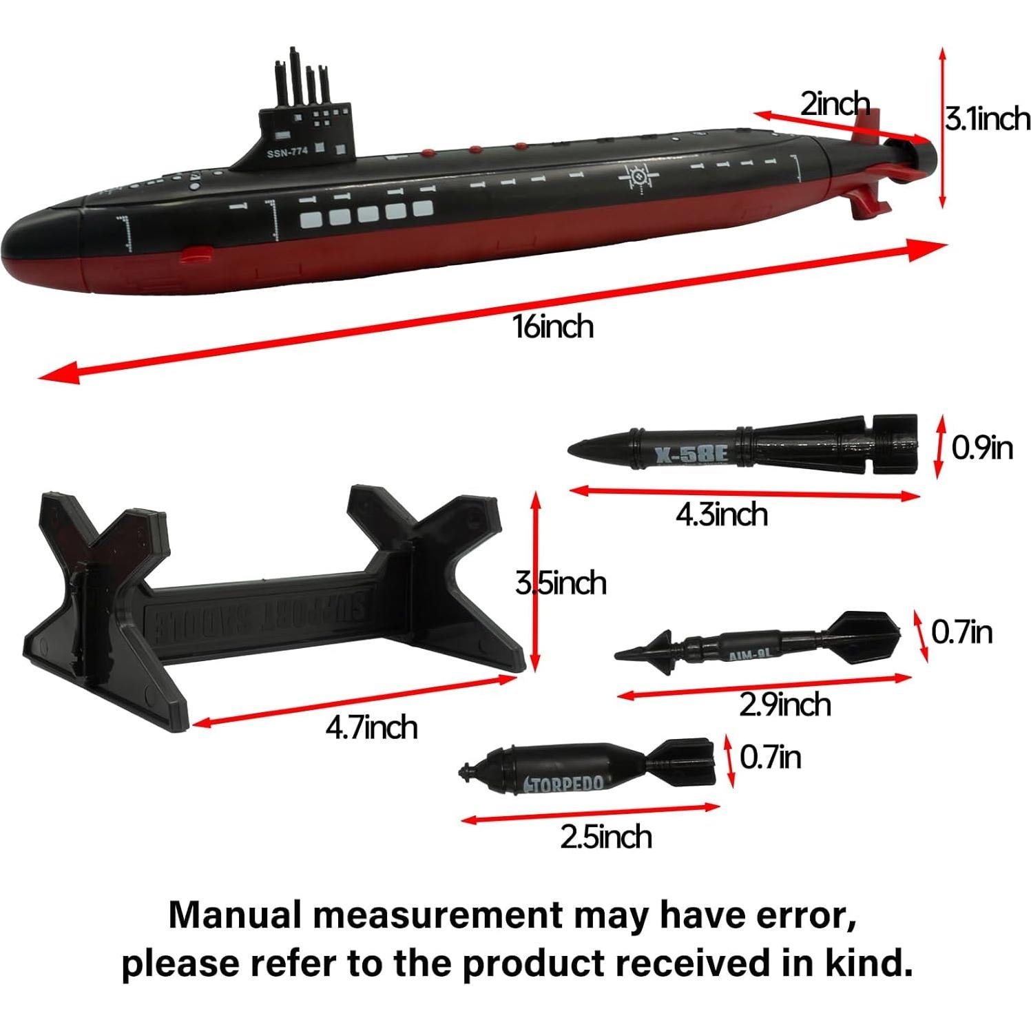 Juguete Submarino Militar OTONOPI 41.91 cm con Sonido