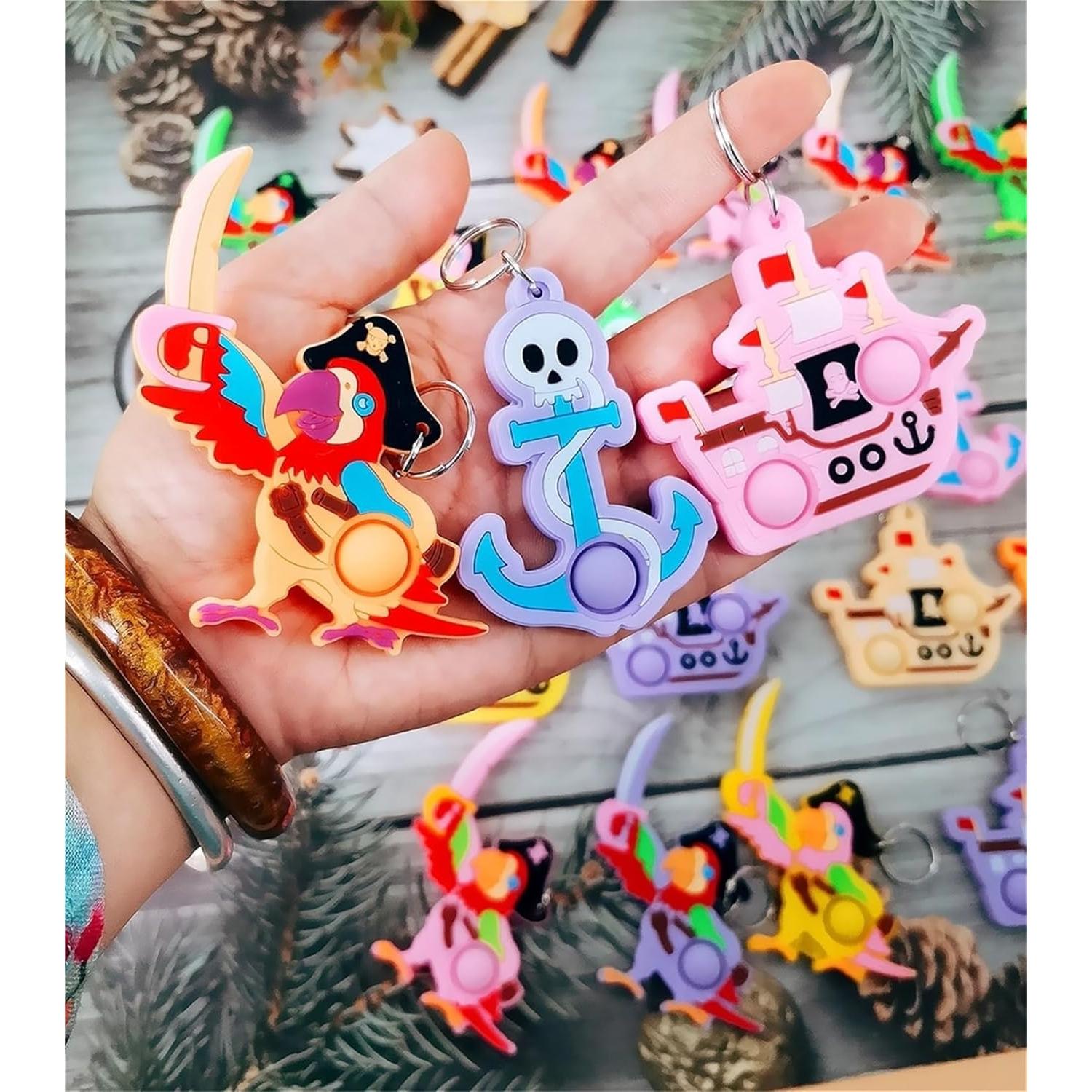 24 Llavero Ancla Pirata Roaqua para Fiesta Infantil