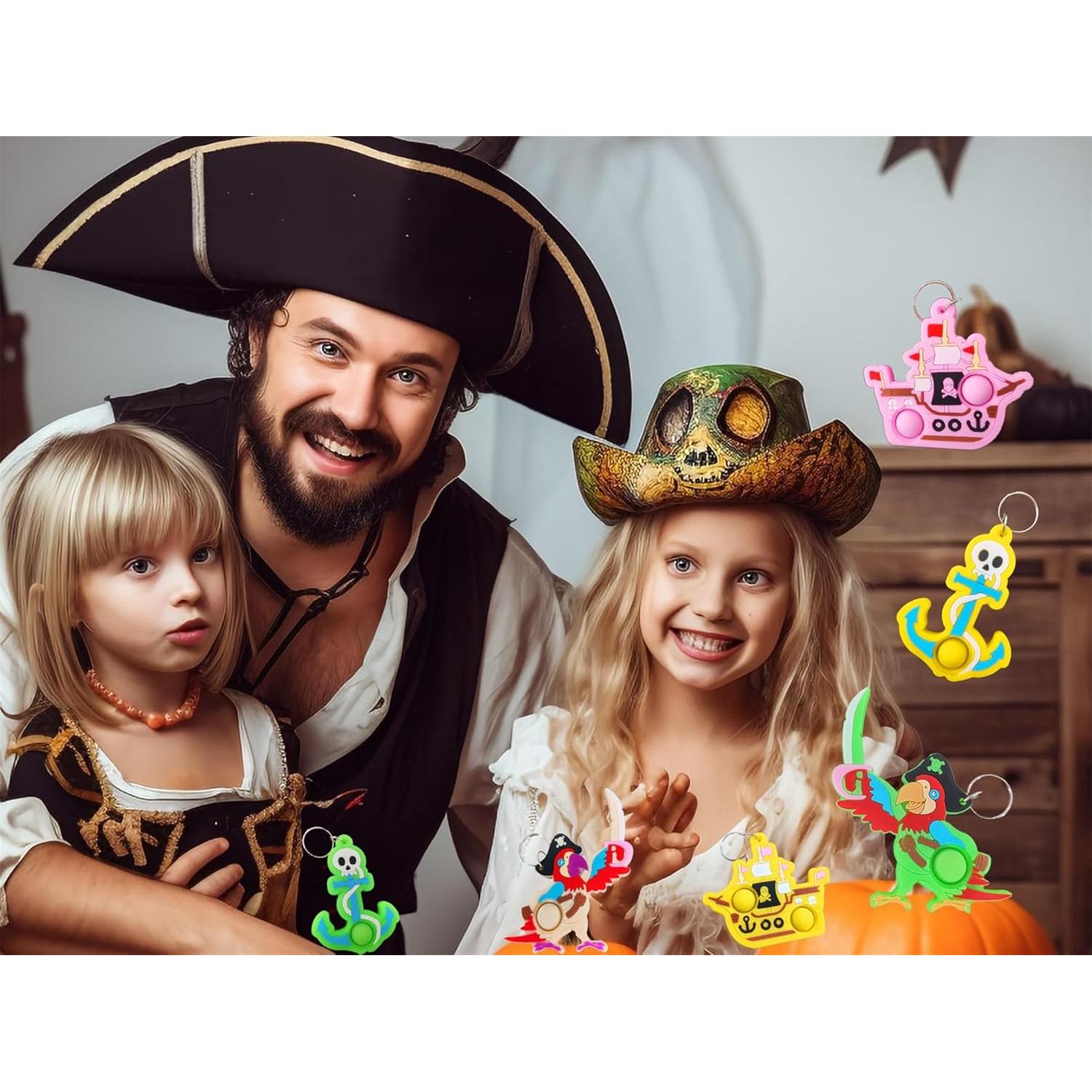 24 Llavero Ancla Pirata Roaqua para Fiesta Infantil