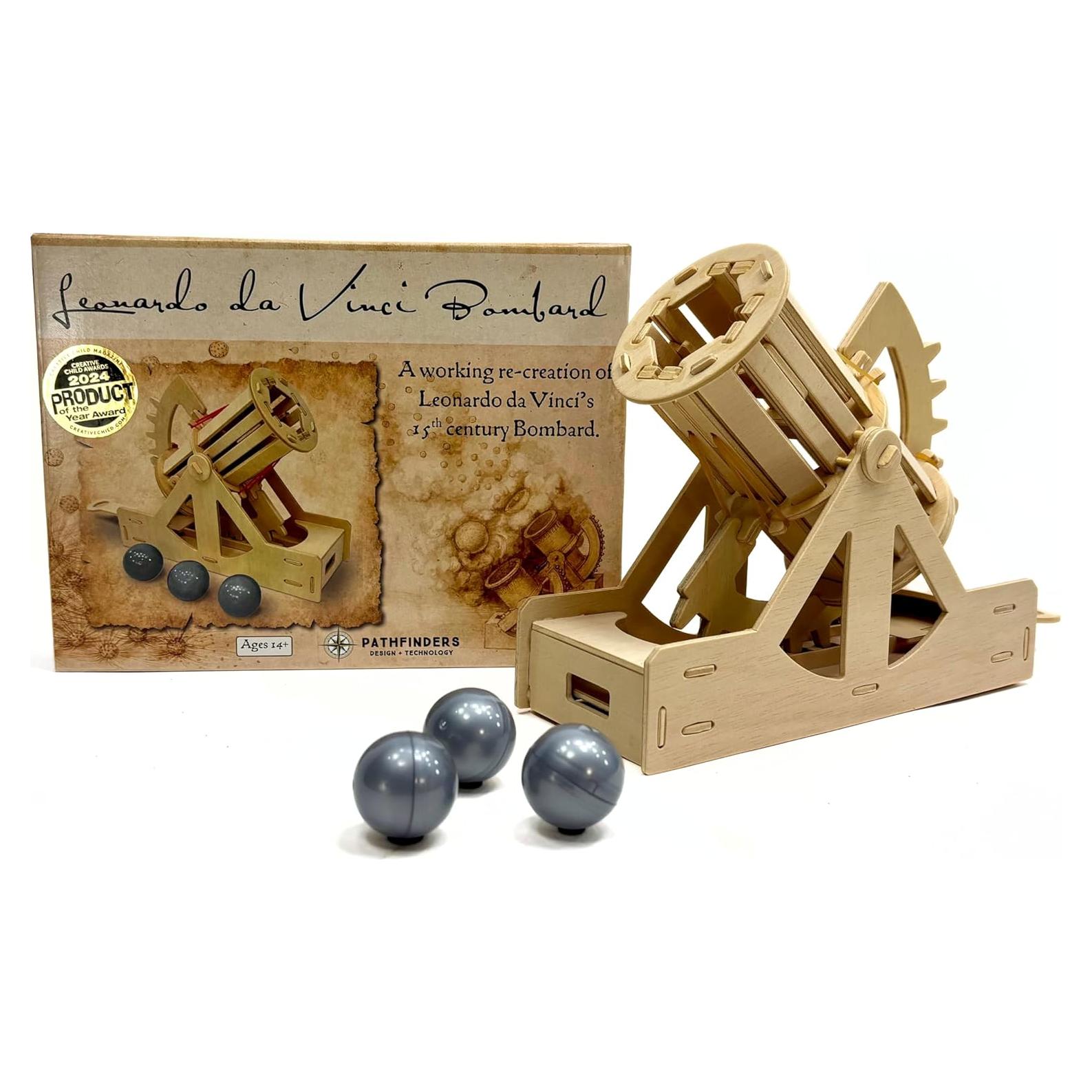 PATHFINDERS STEM Kit – Leonardo da Vinci Bombard Cannon | Science Kits for Kids Age 12-14 | stem Age 12-14 Physics Toys | Kids Engineering kit