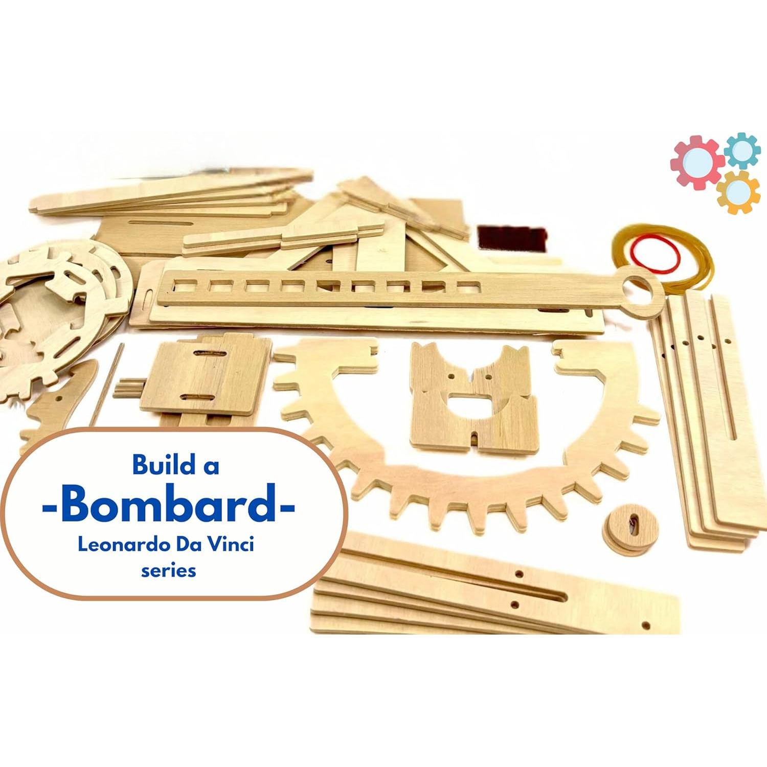 PATHFINDERS STEM Kit – Leonardo da Vinci Bombard Cannon | Science Kits for Kids Age 12-14 | stem Age 12-14 Physics Toys | Kids Engineering kit