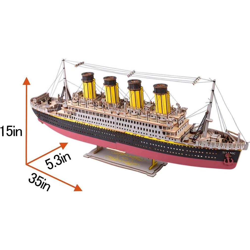 Puzzle 3D Titanic Bitopbi de Madera 371 Piezas Grande