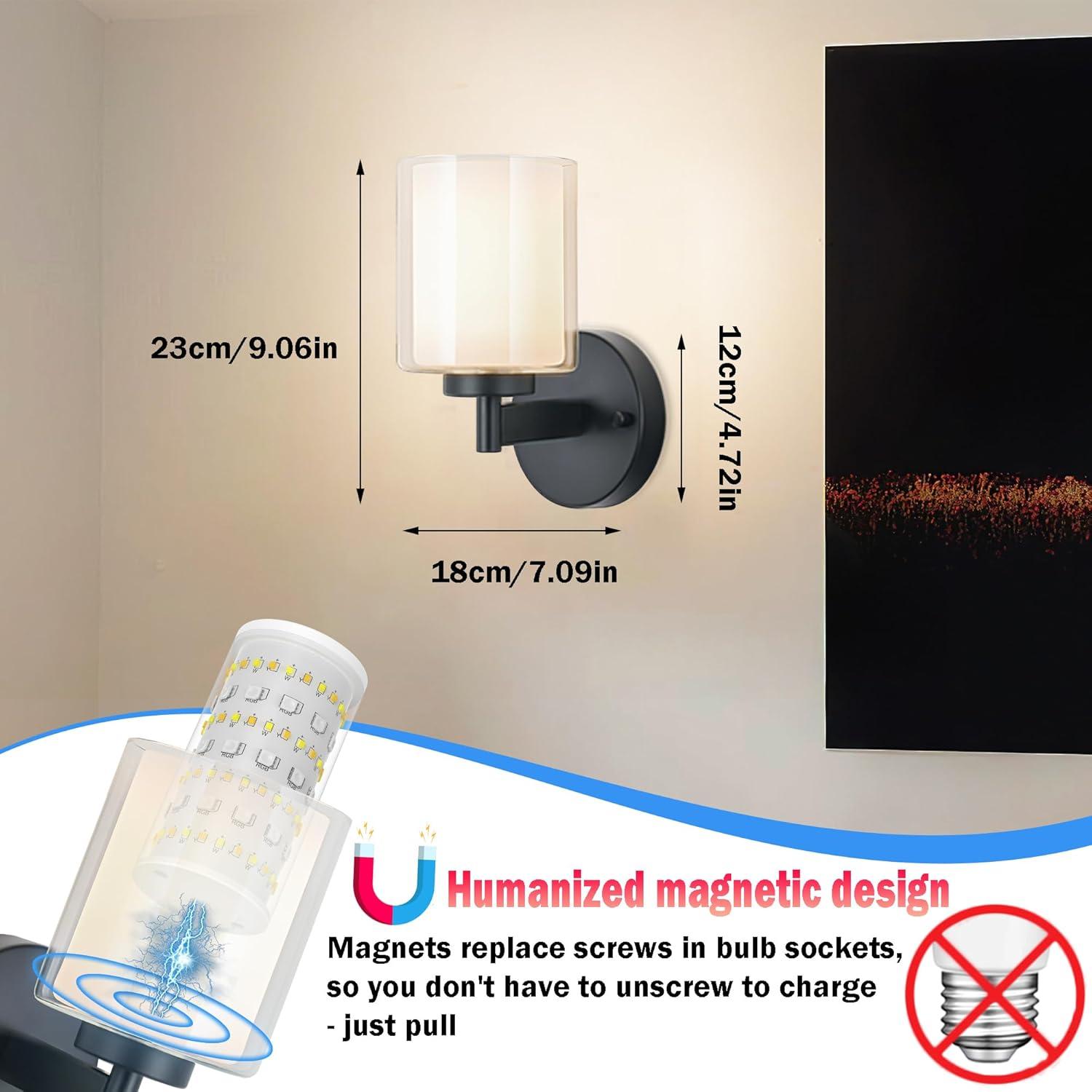 Juego de Apliques de Pared Inalámbricos Nekhung RGB 10000mAh