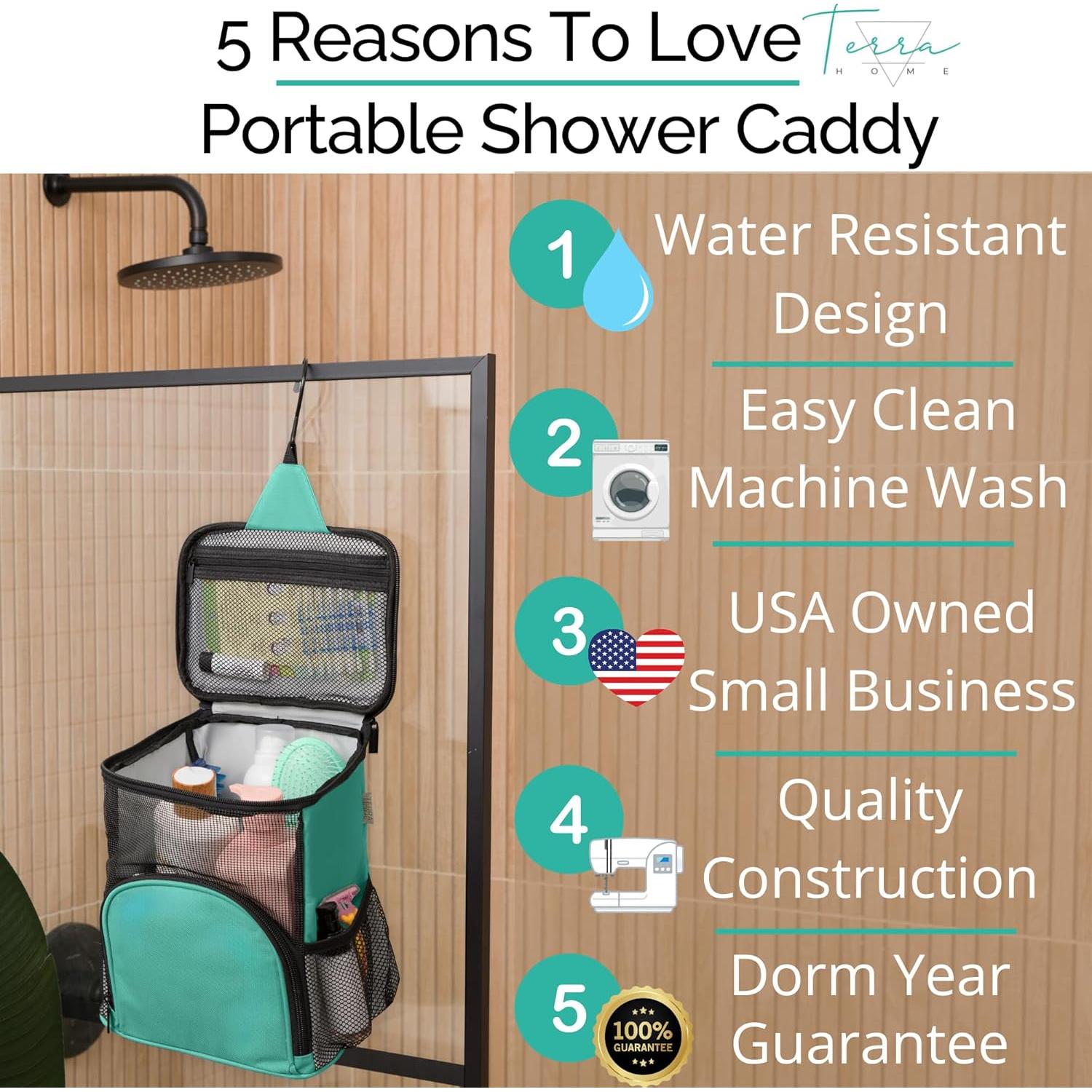 Caddy de Ducha TERRA HOME Aqua - Bolsa Organizadora Plegable 8L