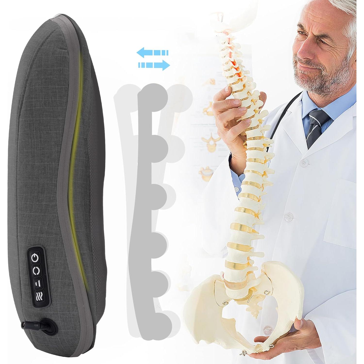 Masajeador de Espalda Shiatsu CooCoCo 4D Almohadilla Gris