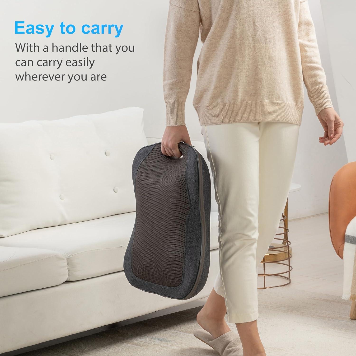 Masajeador de Espalda Shiatsu CooCoCo 4D Almohadilla Gris