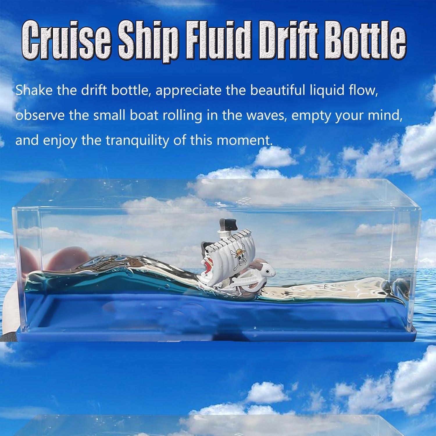 Botella de Deriva Barco Pirata Going Merry 14.6x5.2 cm