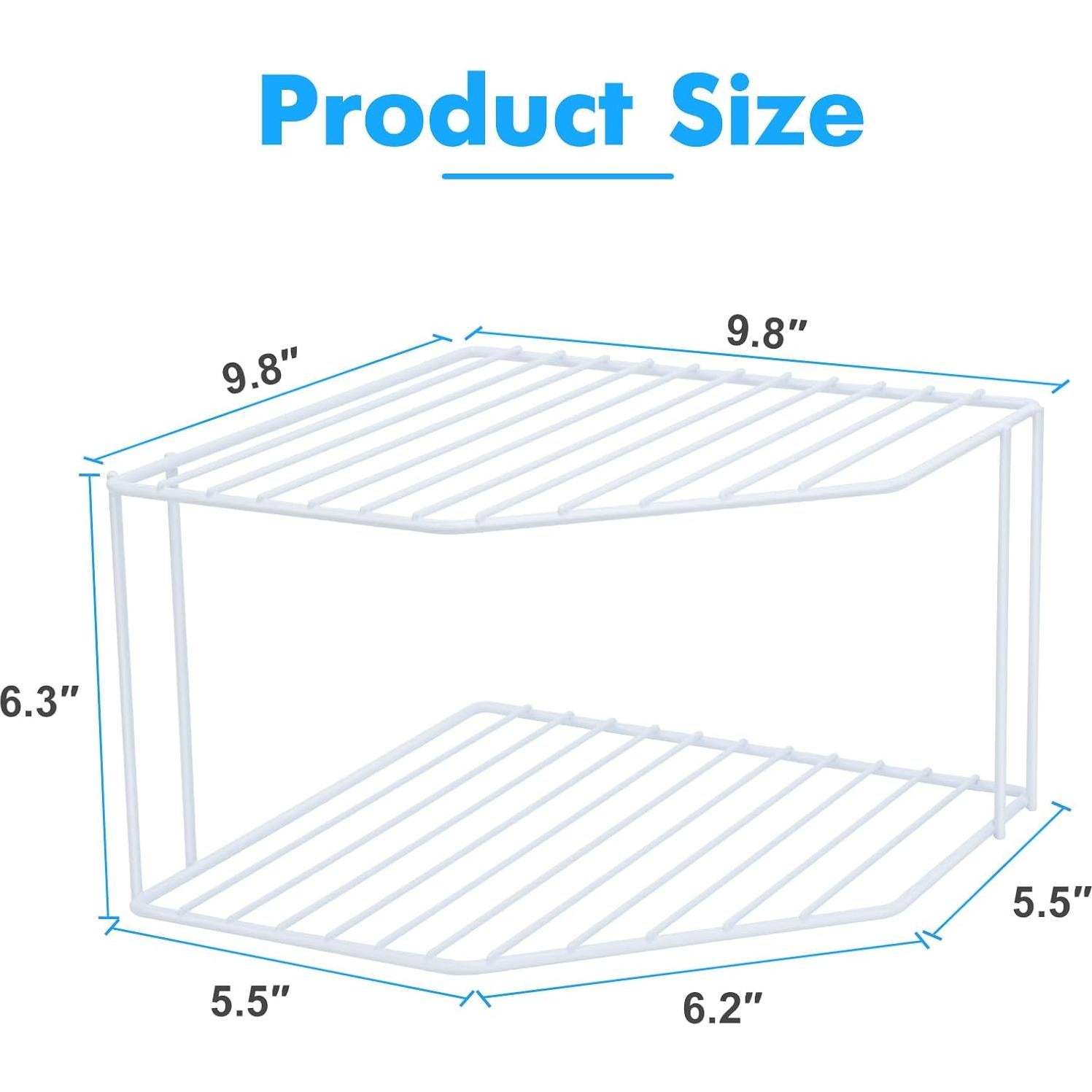 Estante Organizador de Esquina AKAZA 2 Niveles Blanco 24.9x24.9cm