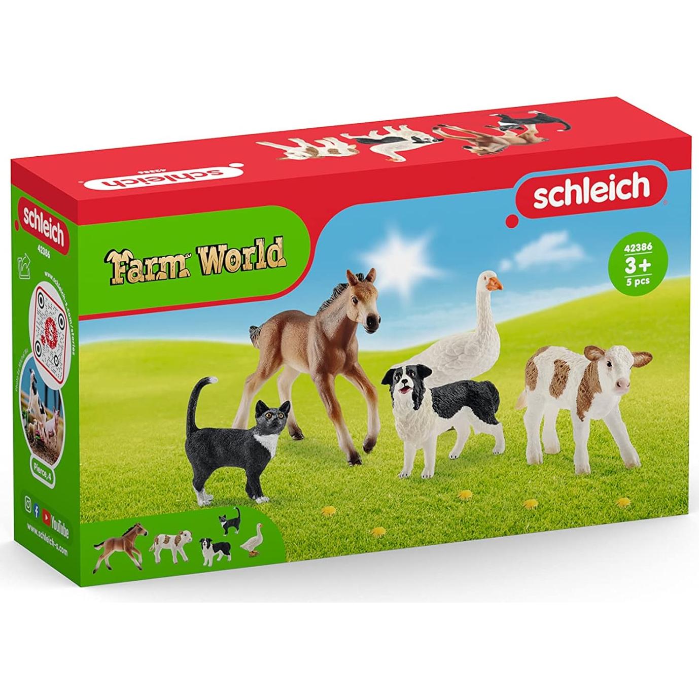 Figuritas de Animales de Granja Schleich - 5 Piezas Educativas
