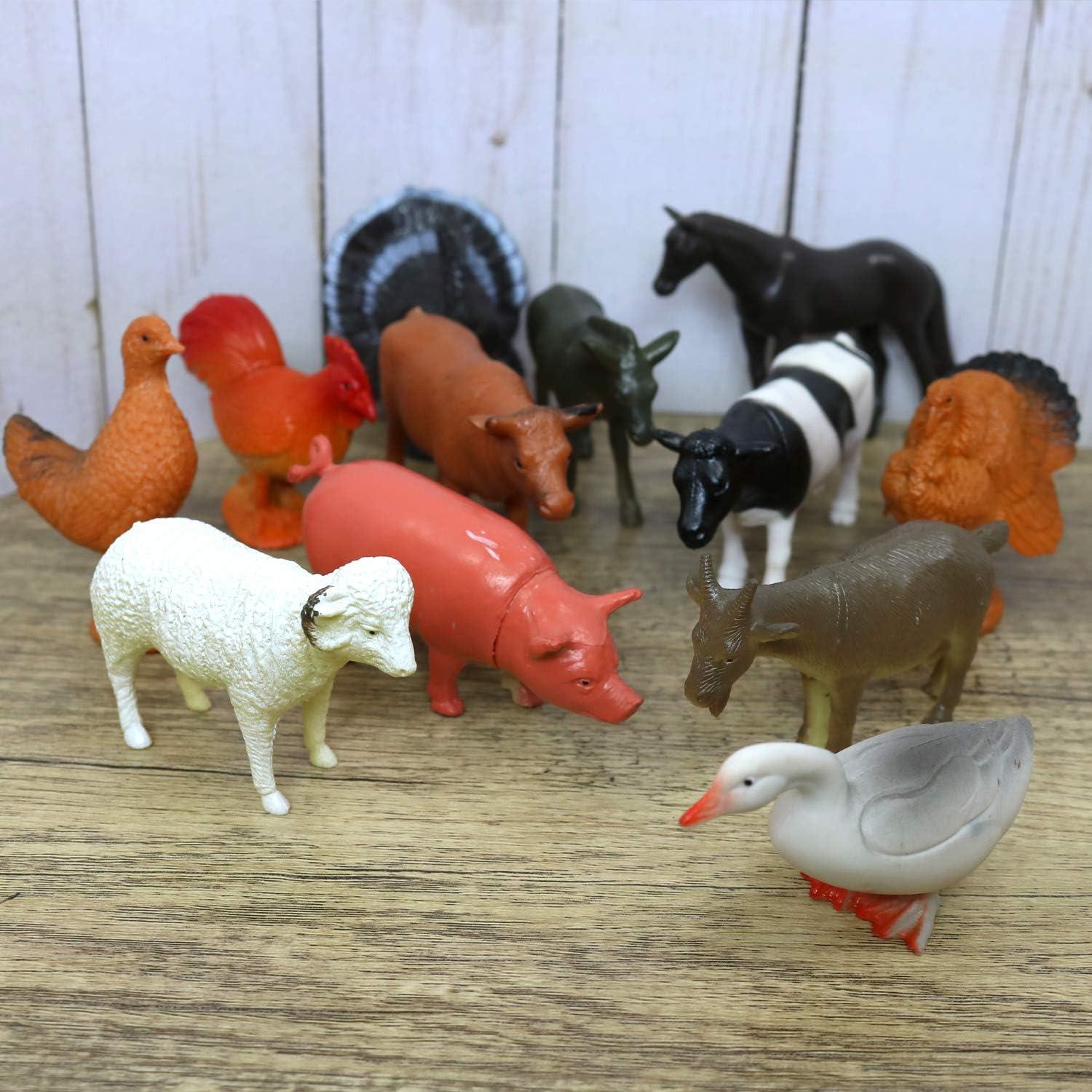 Figuras de Juguete Animales de Granja GiftExpress 12 Piezas