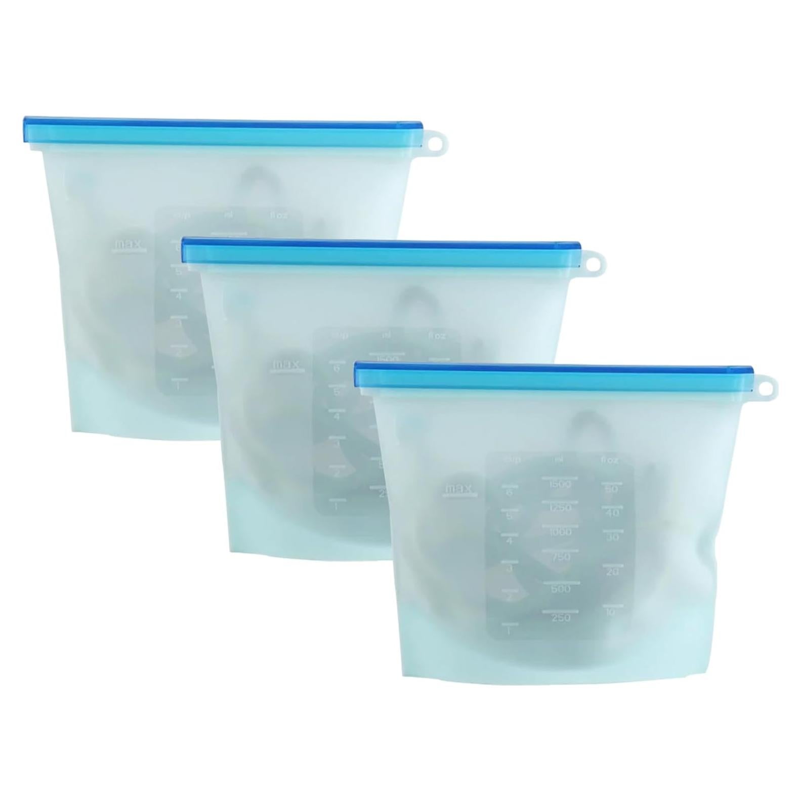 Bolsas de Almacenamiento de Alimentos Silicona WINDSIUUU 3 Pzas