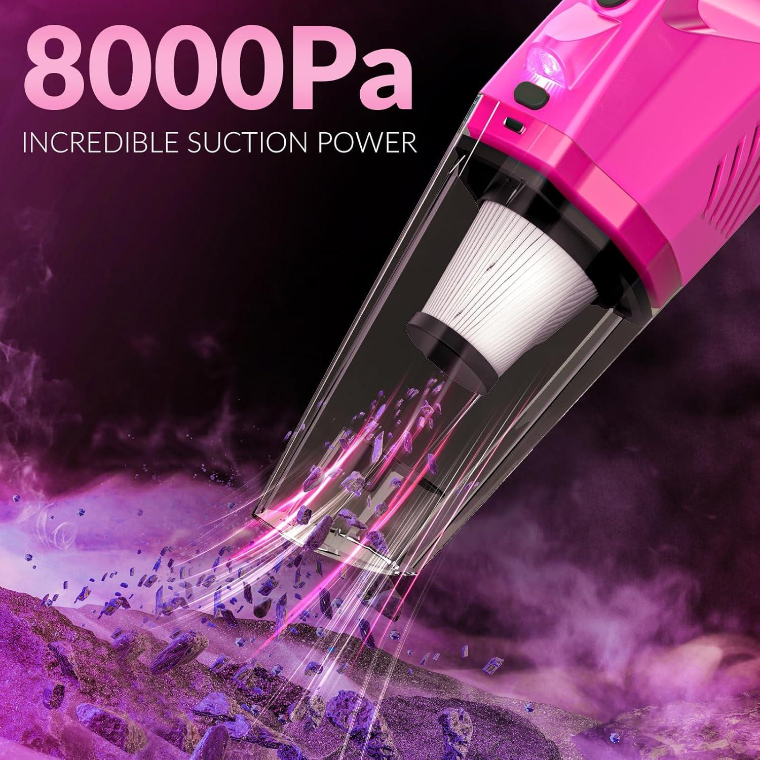 Kit de Limpieza de Autos ThinkLearn TL1037 Rosa 7 Piezas