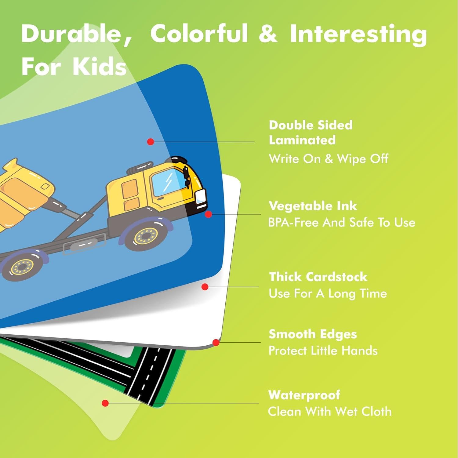 Juego de Memoria Vehículos Hebayy 72 Tarjetas Educativas