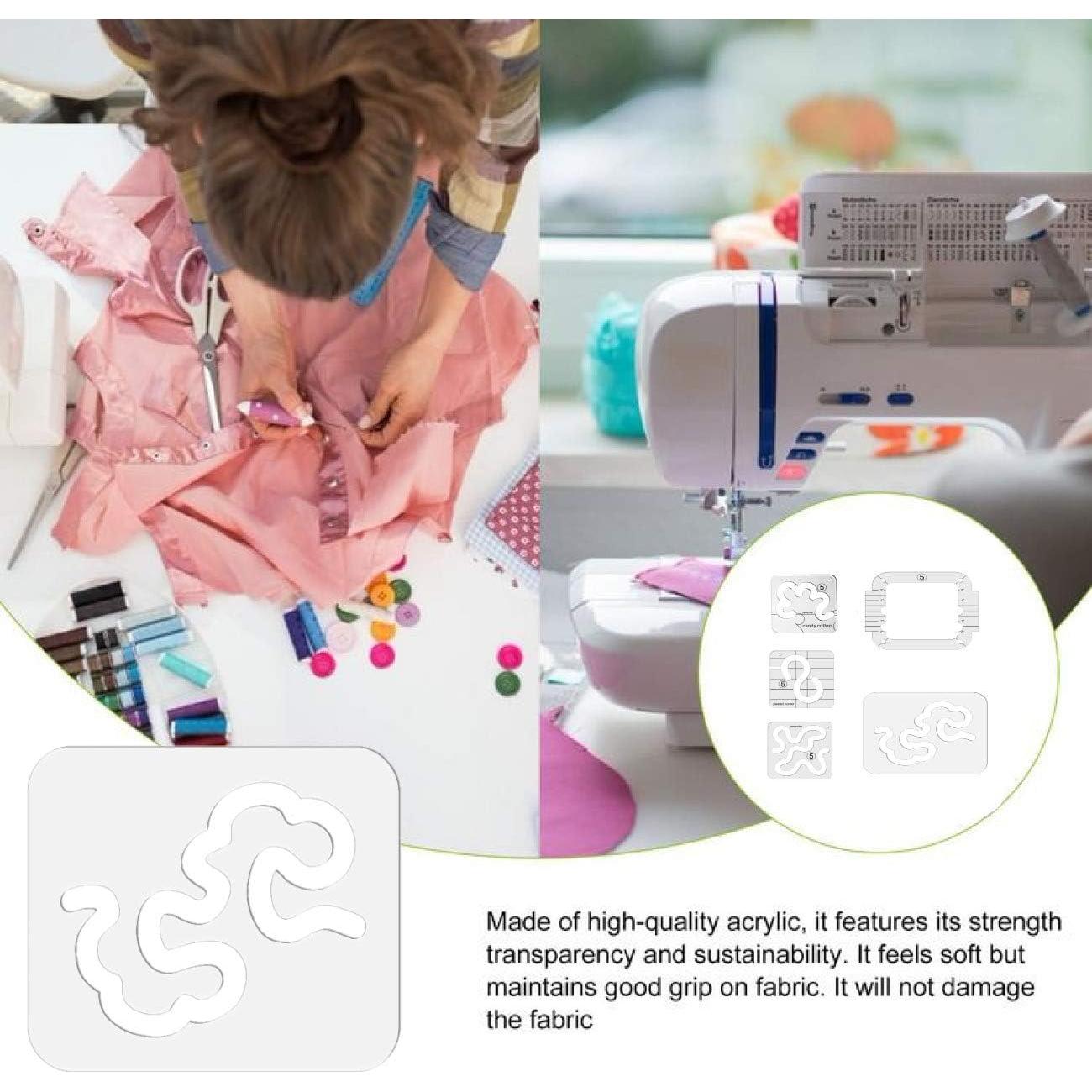 Set de Plantillas de Acolchado JFT con 5 Reglas y Agarre Antideslizante