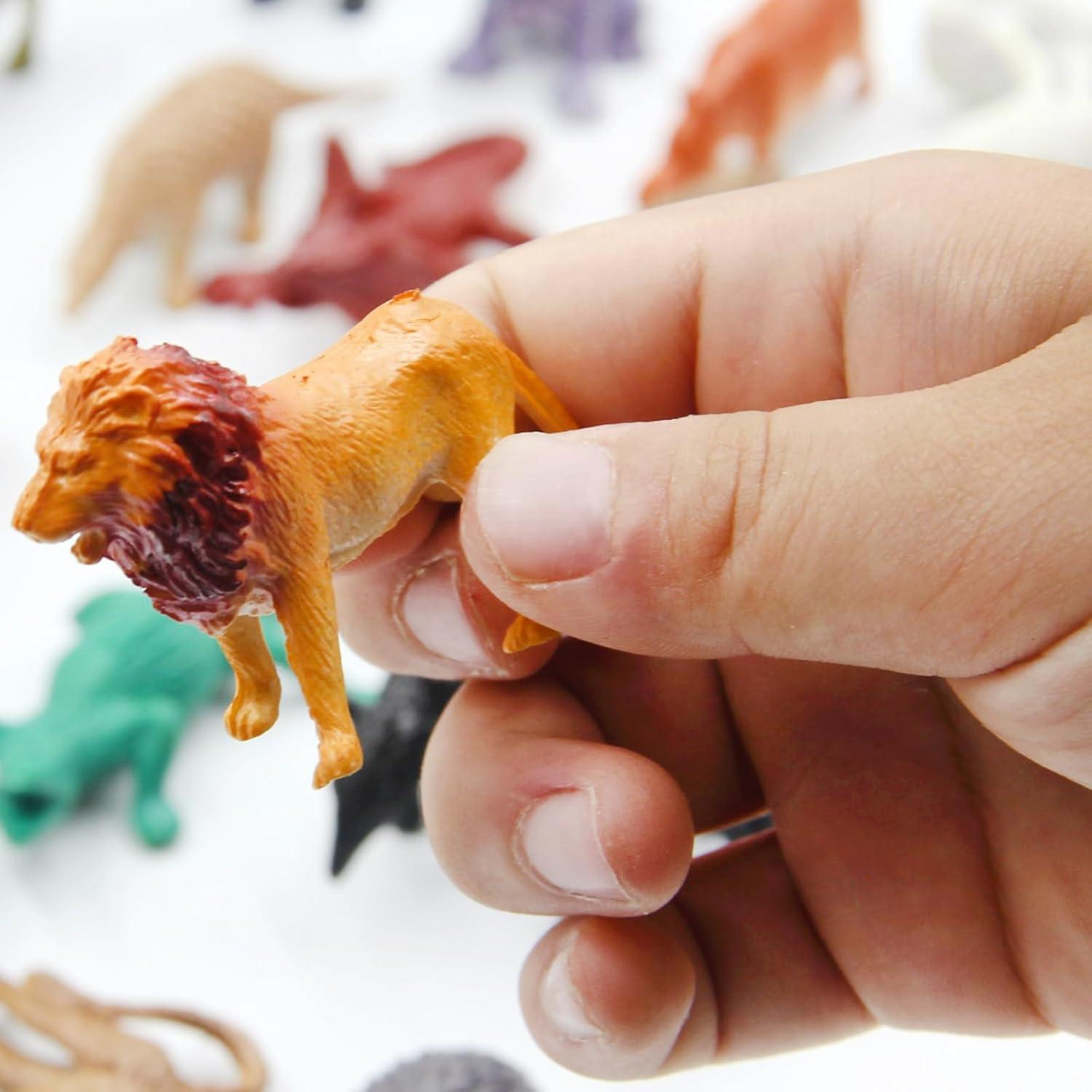 Figuras de Animales Salvajes Mini Pinowu 32 Pcs Educativas