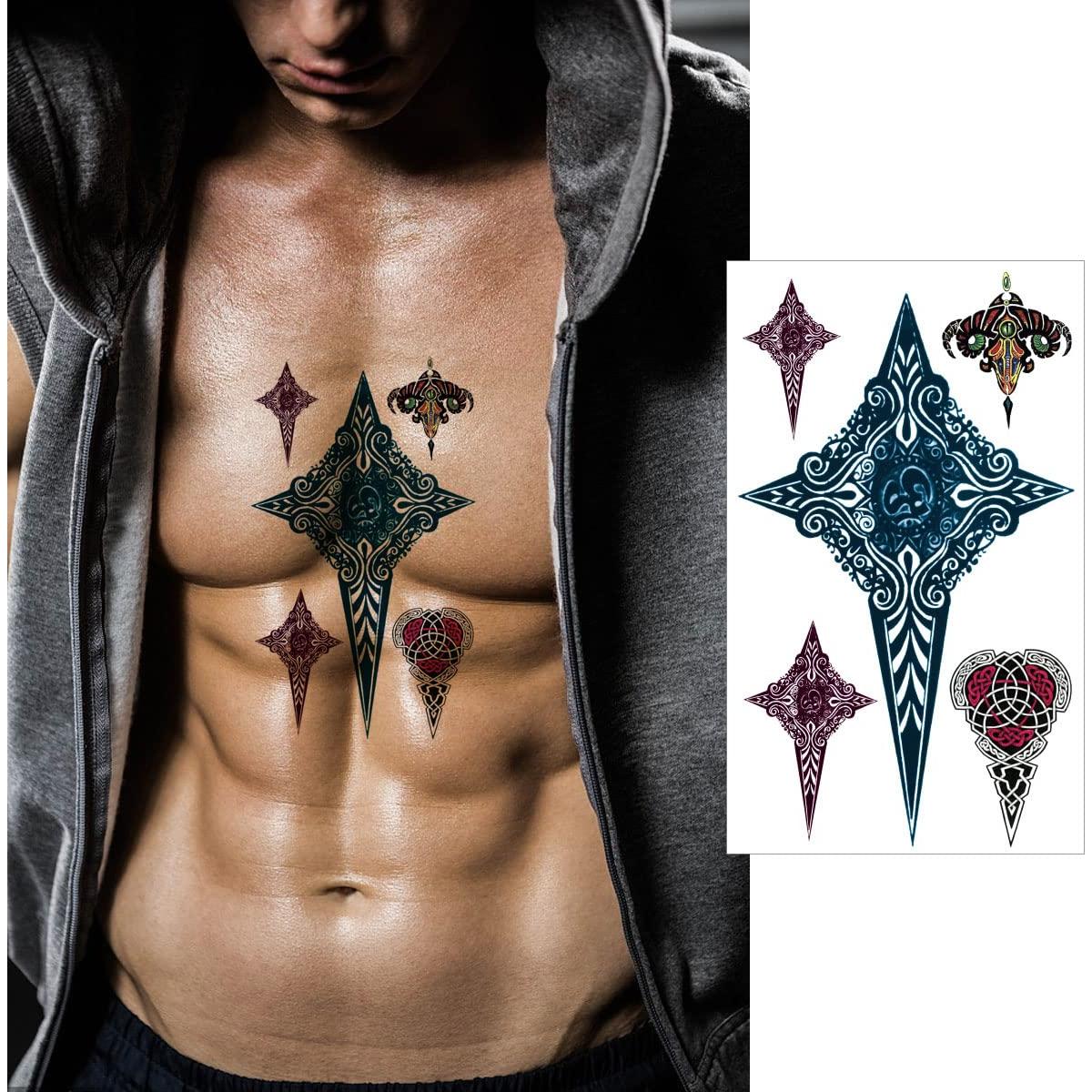 Tatuajes Temporales Grandes VIWIEU 3D Realistas - 5 Hojas