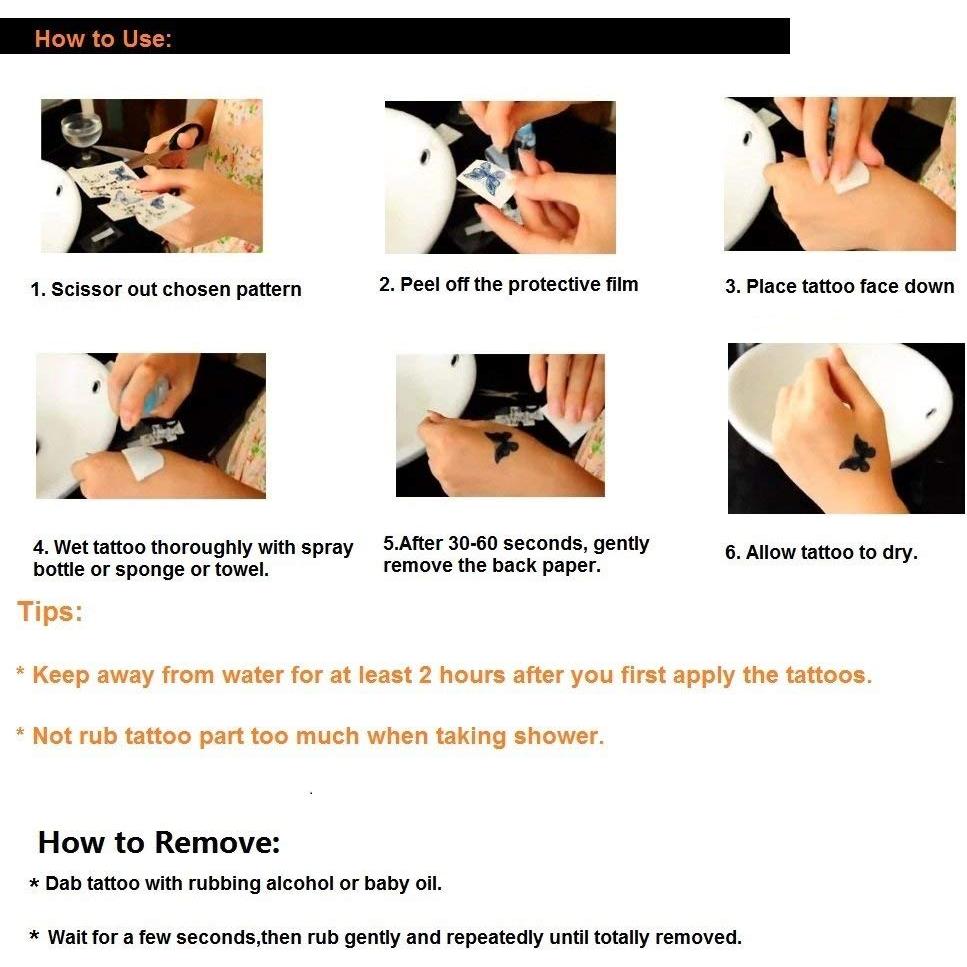 Tatuajes Temporales Grandes VIWIEU 3D Realistas - 5 Hojas