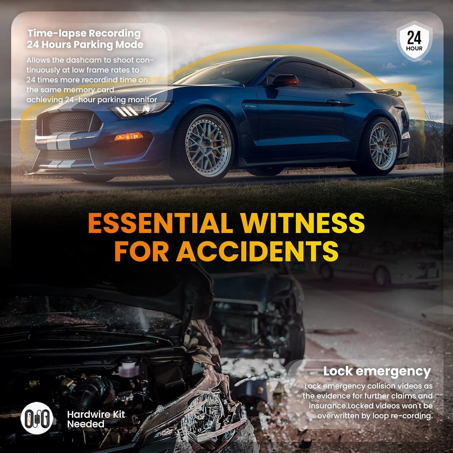 Cámara de tablero TVFEA C1S 2.5K Wi-Fi visión nocturna