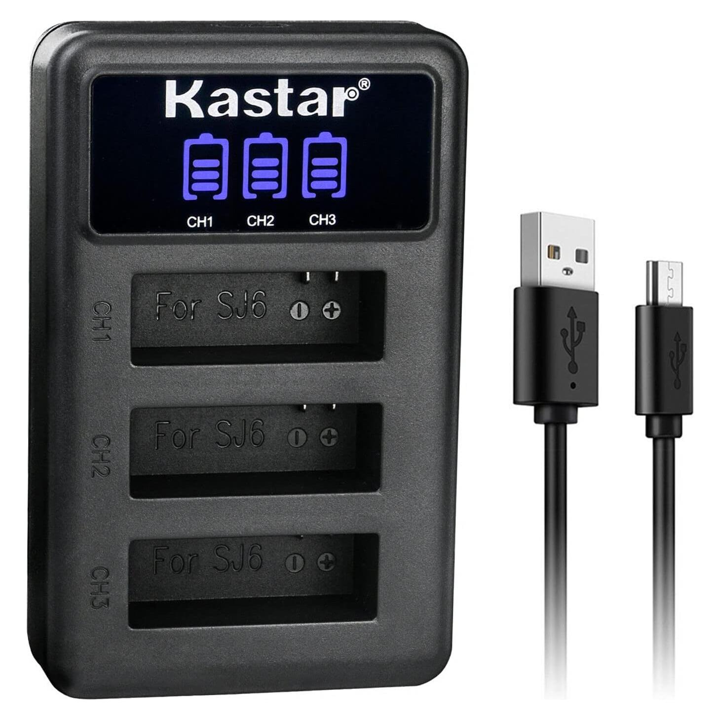 Cargador de Batería LCD Triple USB Kastar para SJCAM SJ6