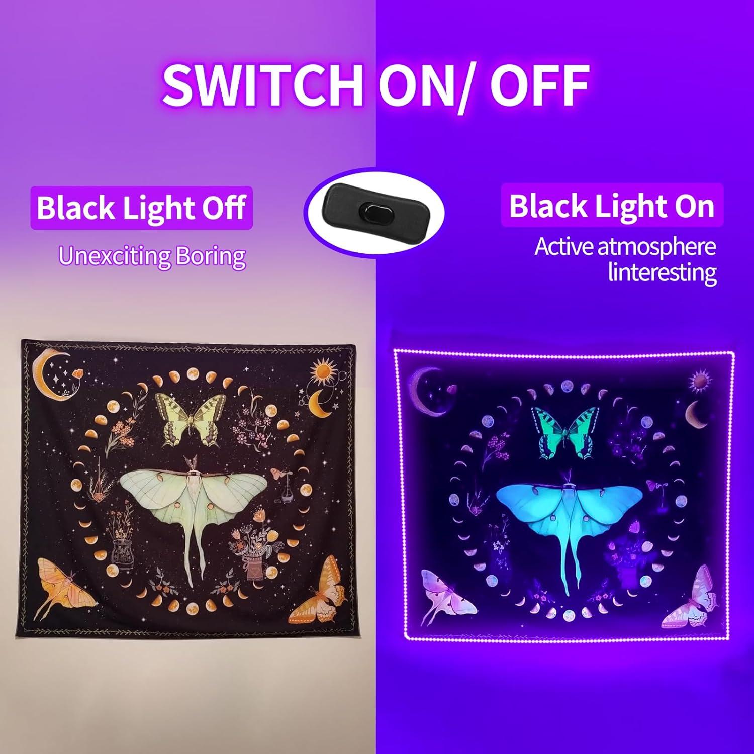 Tira de Luz Negra LED 6M TigQiang 360 LEDs 12V para Fiestas