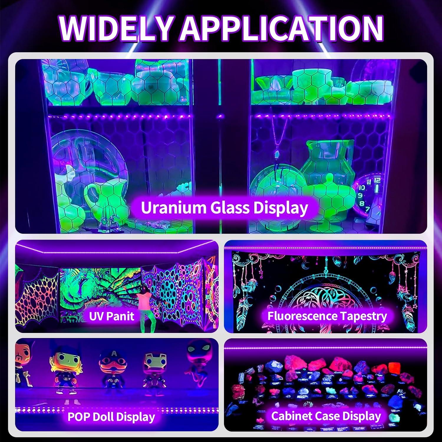 Tira de Luz Negra LED 6M TigQiang 360 LEDs 12V para Fiestas