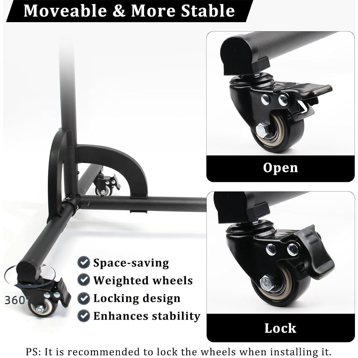 Soporte de fondo móvil 10x2.13m con ruedas Benoison negro y blanco