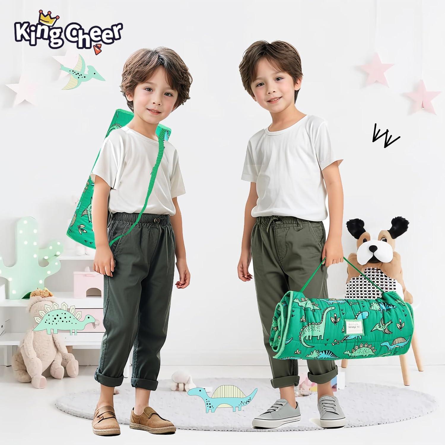 Colchoneta para Siesta KingCheer Dinosaurio Verde 139.7x53.3cm