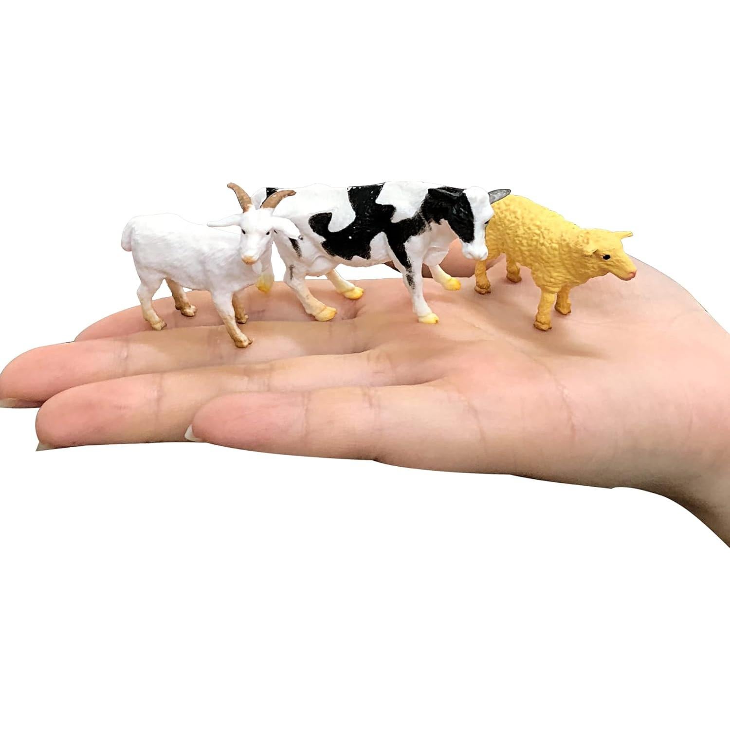 24 Mini Figuras de Animales de Granja PPXMEEUDC 3-6,6 cm