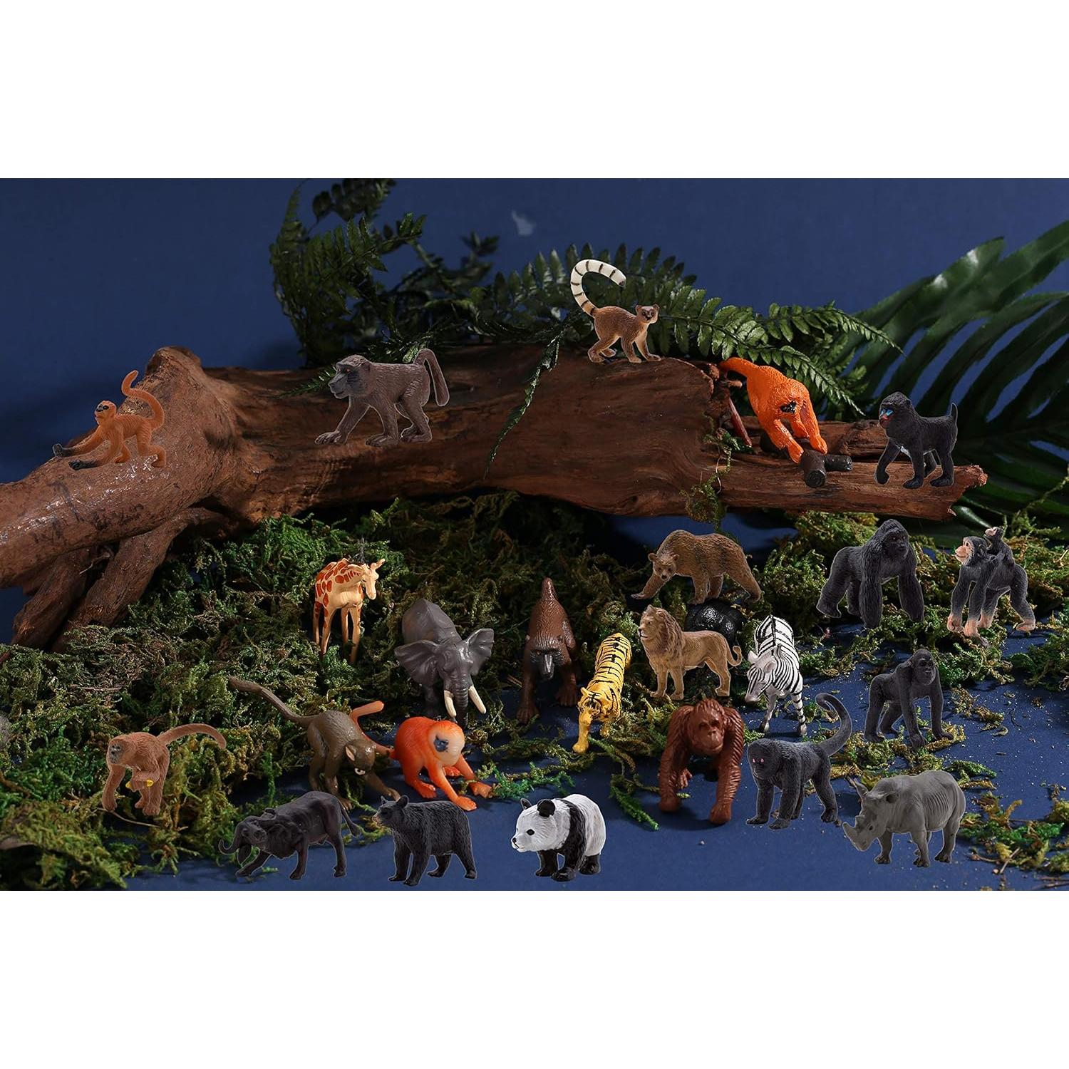 Conjunto de Figuras de Animales Realistas 24 Pcs Kunyida