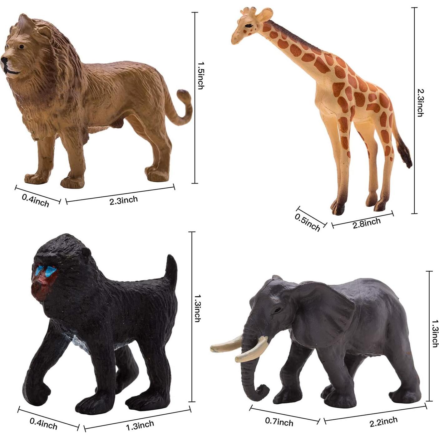 Conjunto de Figuras de Animales Realistas 24 Pcs Kunyida