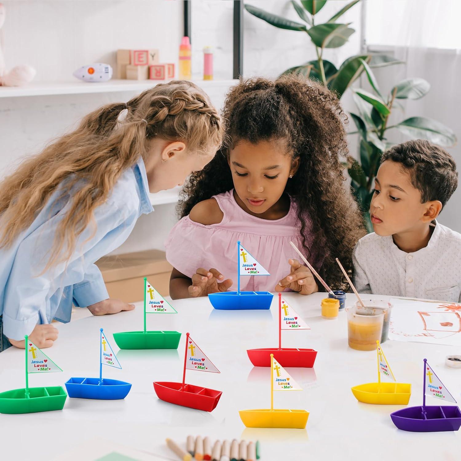 Barcos de Juguete Religiosos Sotiff - 12 Pcs Jesús Me Ama