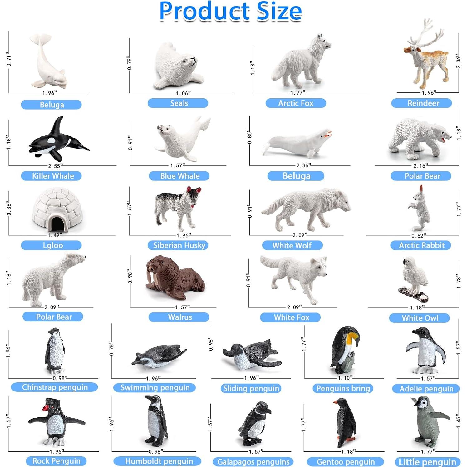 26 Piezas Figuras Animales Árticos SCAHOW - Juguetes Educativos