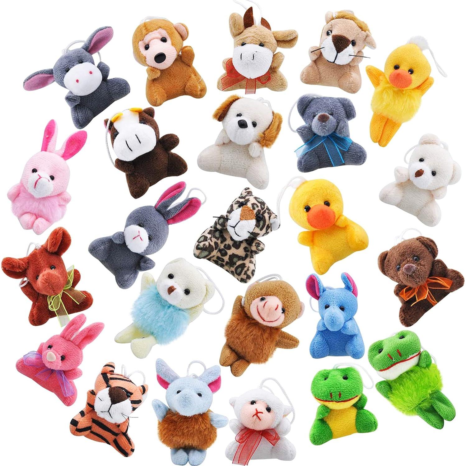 JOYIN 24 Mini Peluches de Animales Surtidos 6.4-7.6 cm