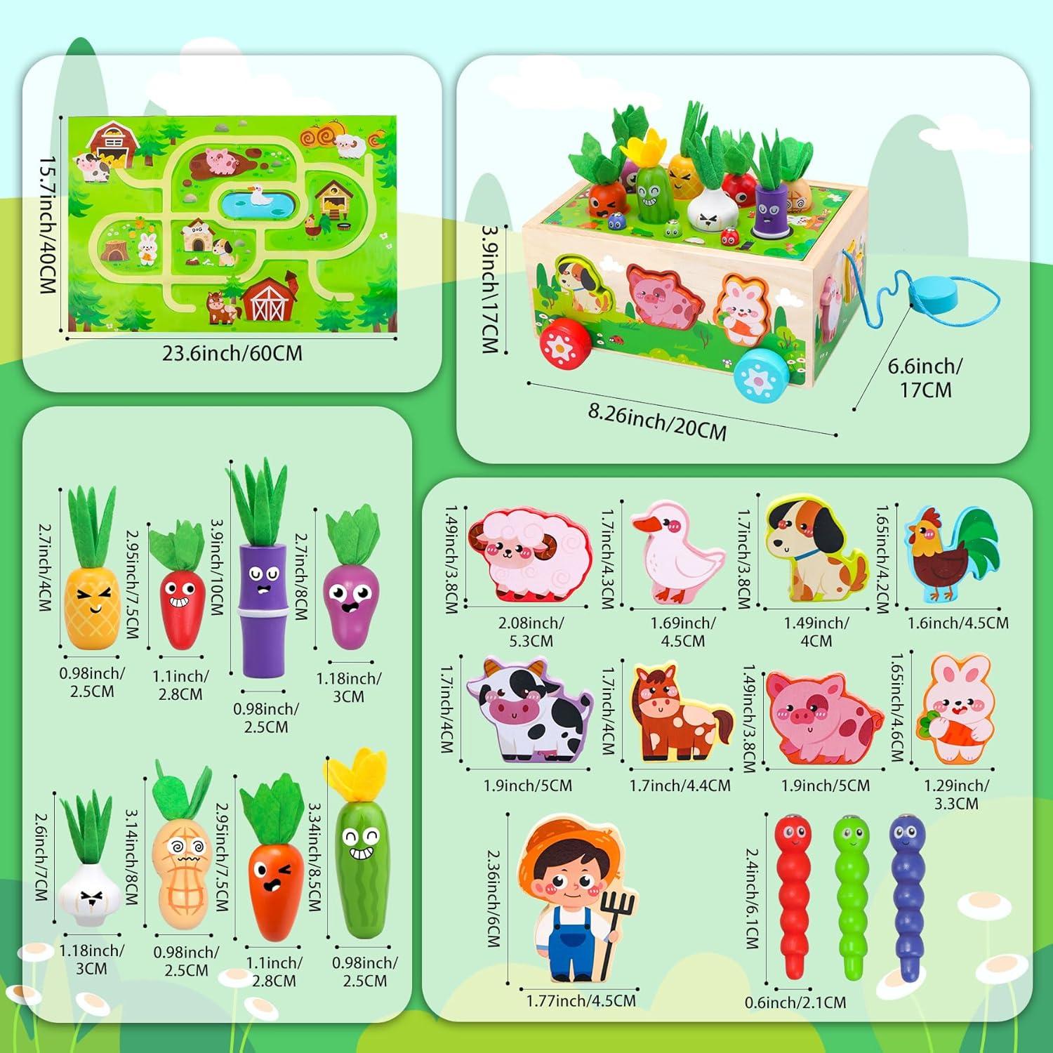 Juguetes Montessori de Madera Tooysea para Niños 1-3 Años