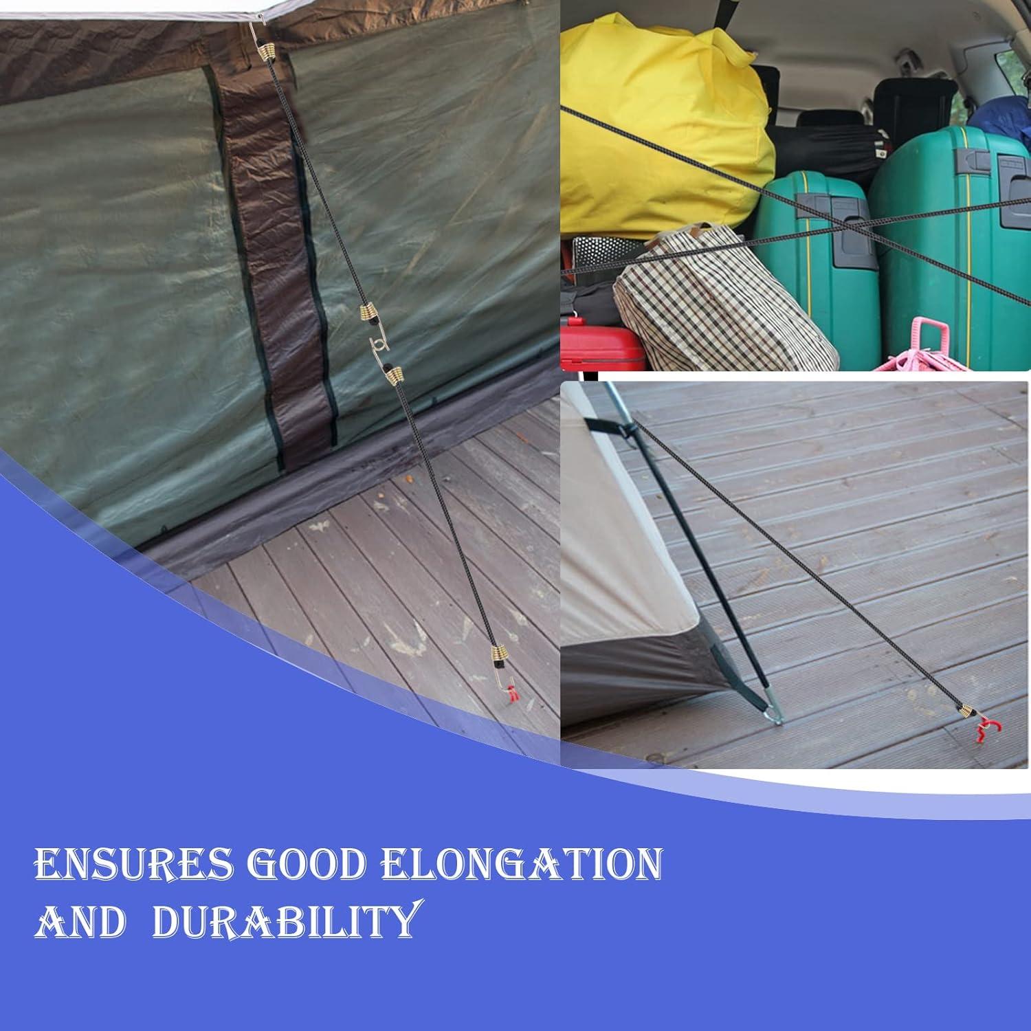 Paquete de 15 Cuerdas Bungee KALIONE 25.4 cm Alta Resistencia