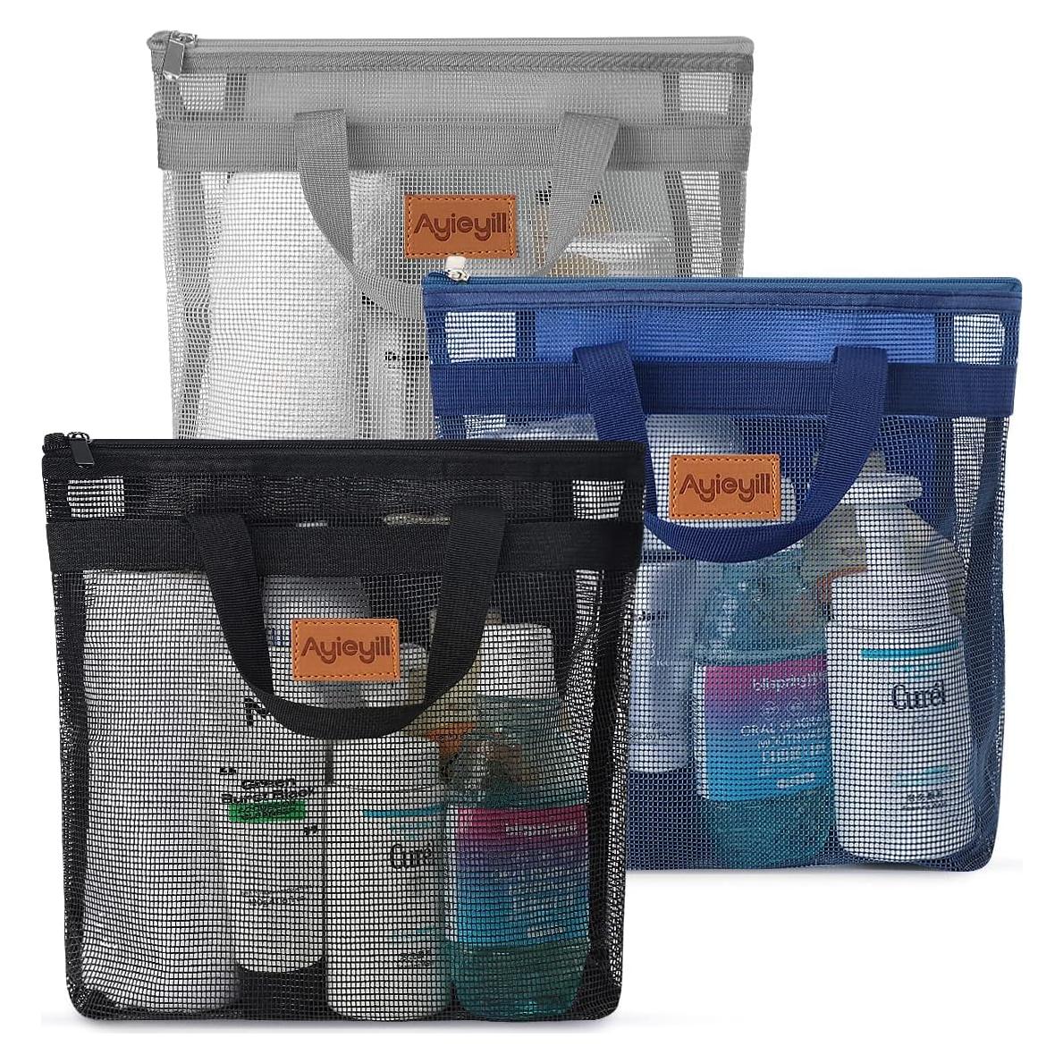 Caddy de Ducha Portátil A.DASHER 3 Pcs Malla Secado Rápido