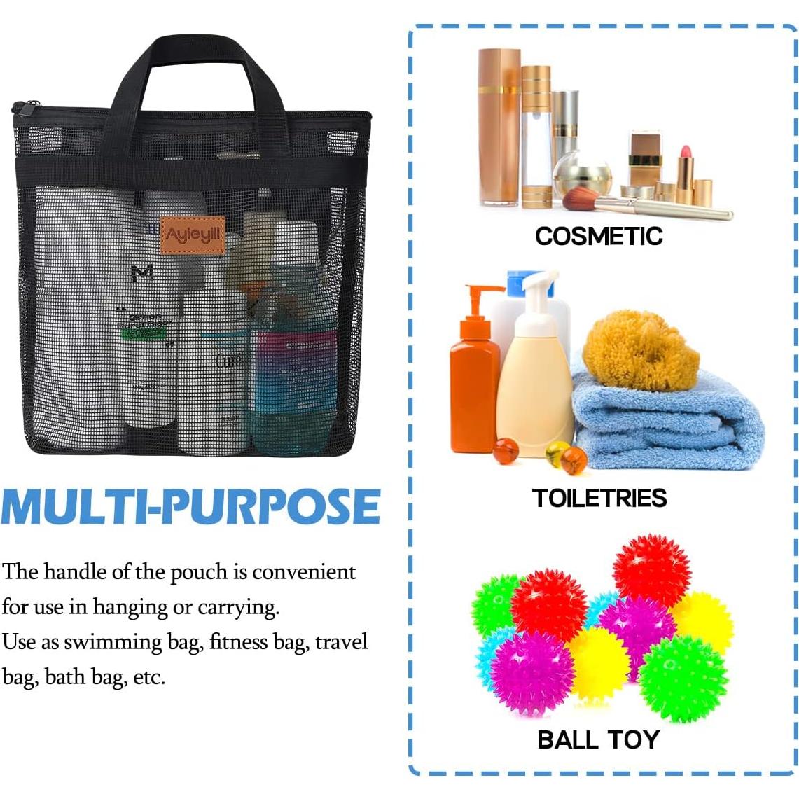 Caddy de Ducha Portátil A.DASHER 3 Pcs Malla Secado Rápido