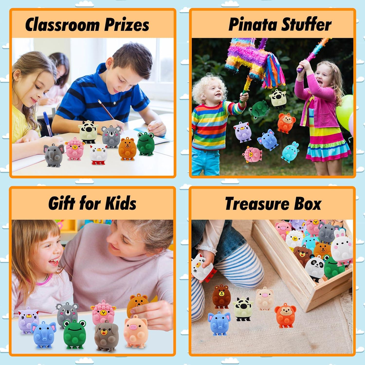 24 Juguetes de Succión de Animales ChildFun Antiestrés