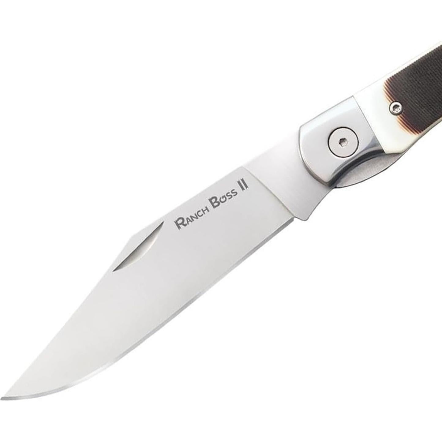 Cuchillo Plegable Cold Steel Ranch Boss II 4" SK-5 Mango Hueso Falso
