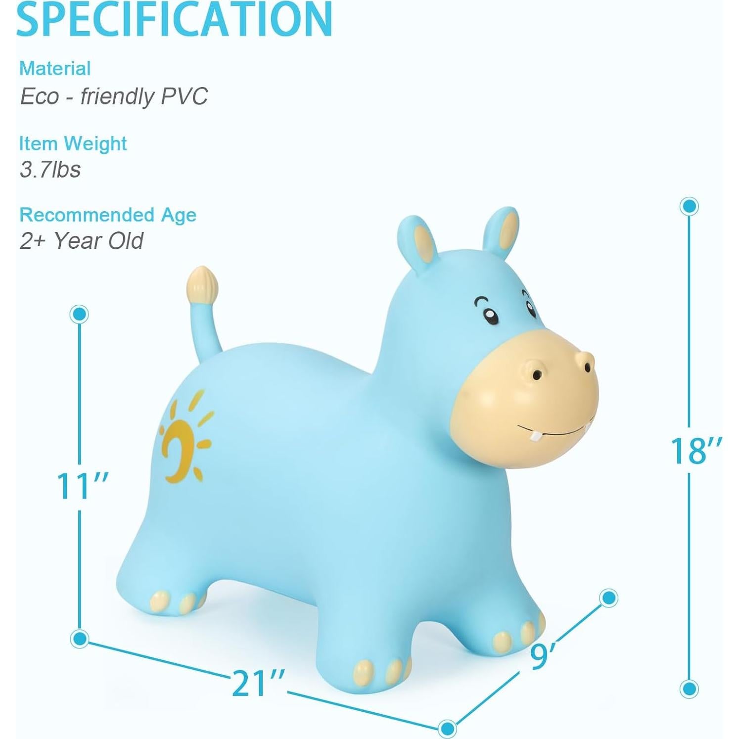 Juguete Saltarín Hipopótamo Inpany para Niños 1.61 kg