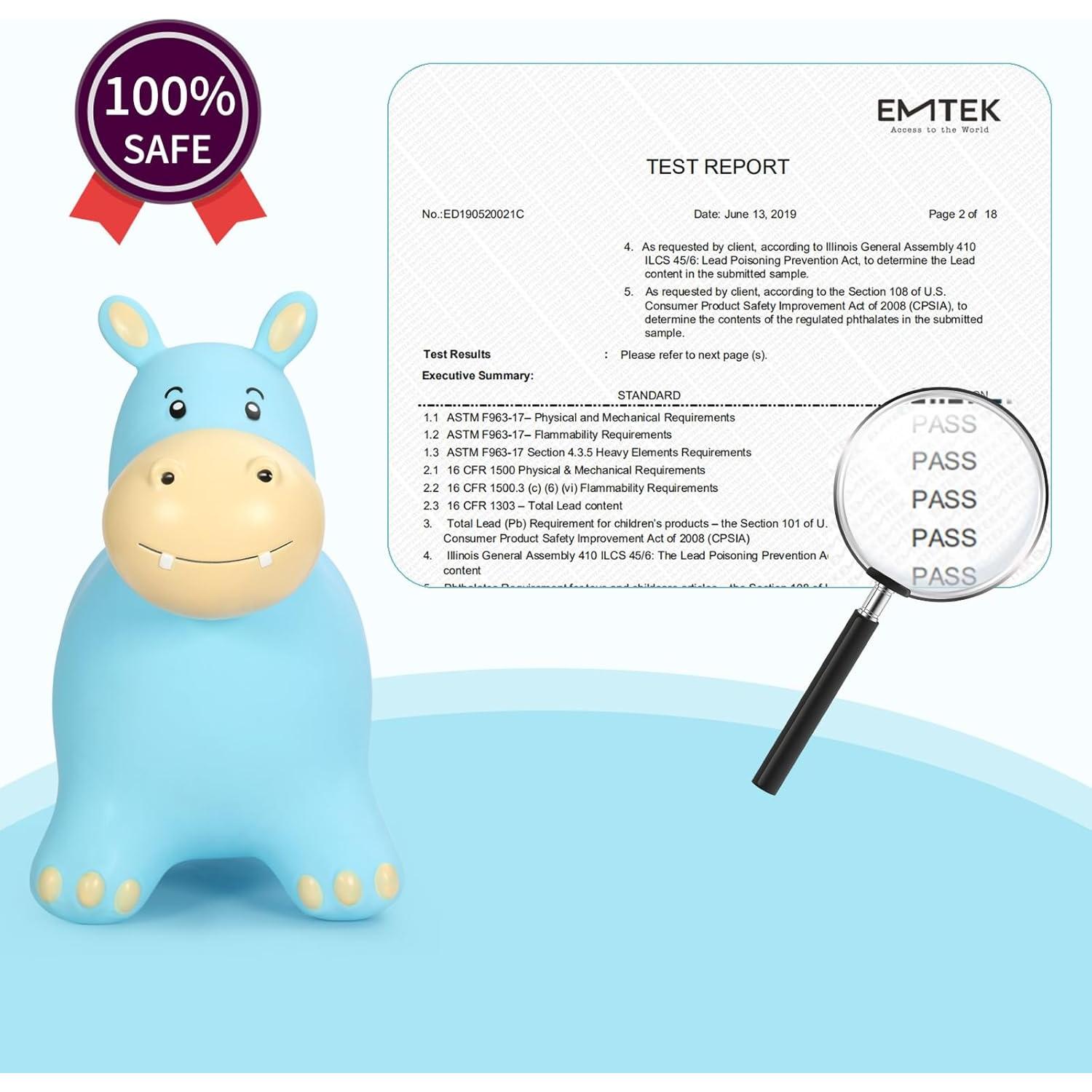 Juguete Saltarín Hipopótamo Inpany para Niños 1.61 kg