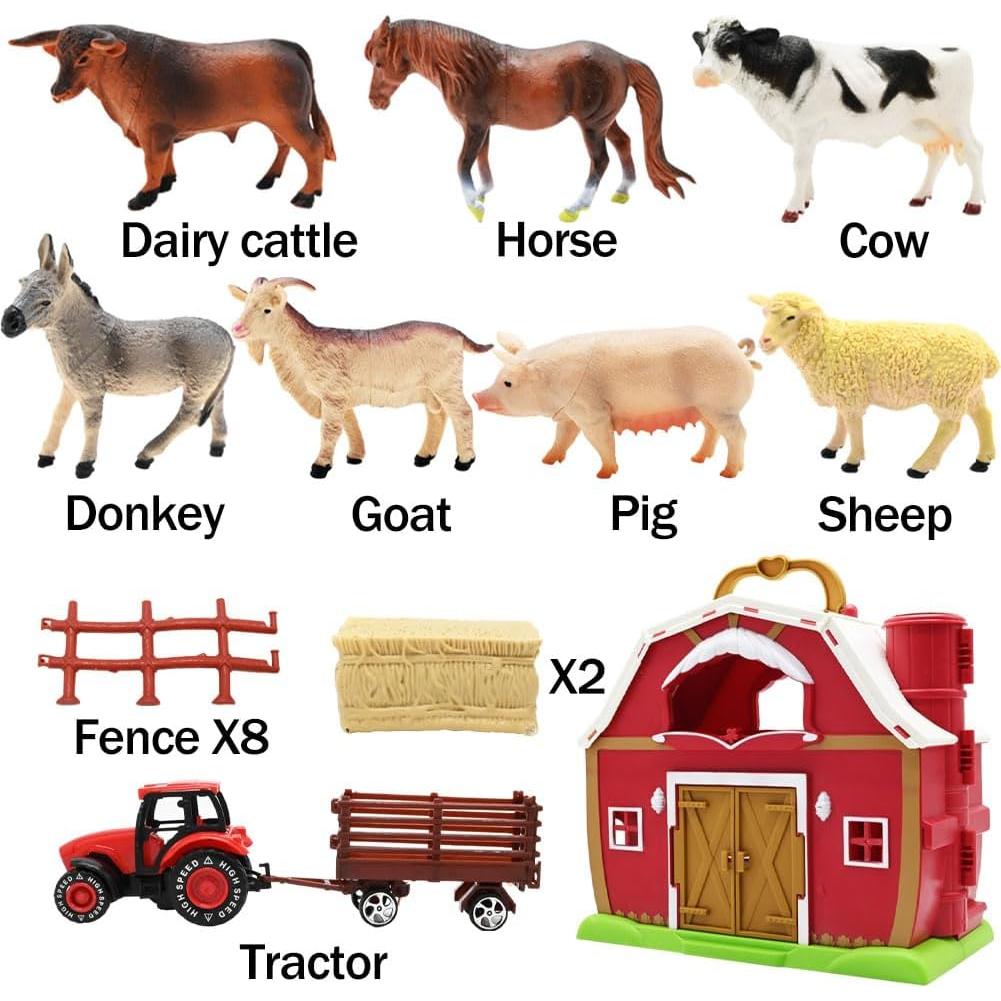 Juguete de Granja KIMICARE con Tractor y Animales 1-5 Años